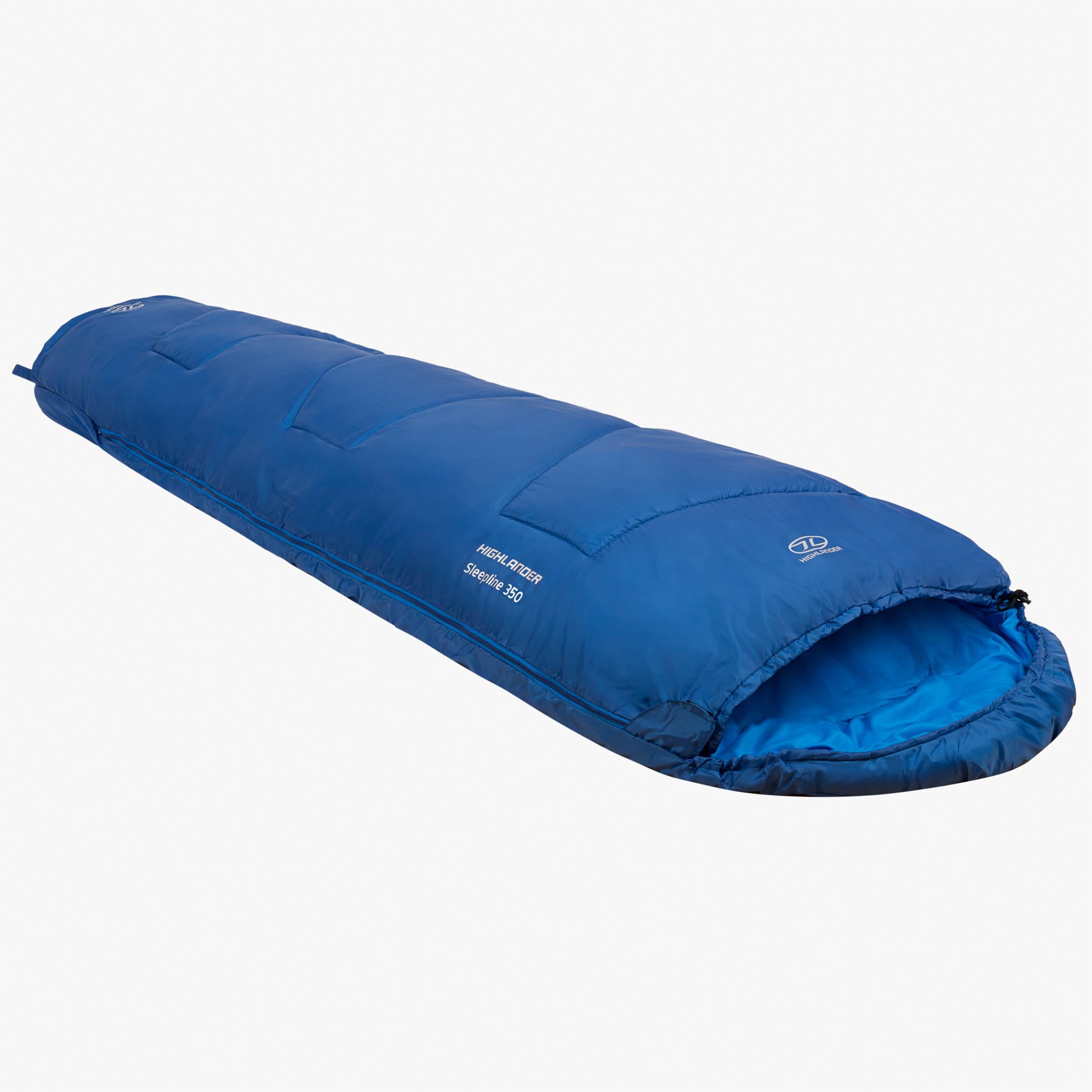 Highlander Sleepline 350 sacco a pelo mummia blu 2-3 stagioni