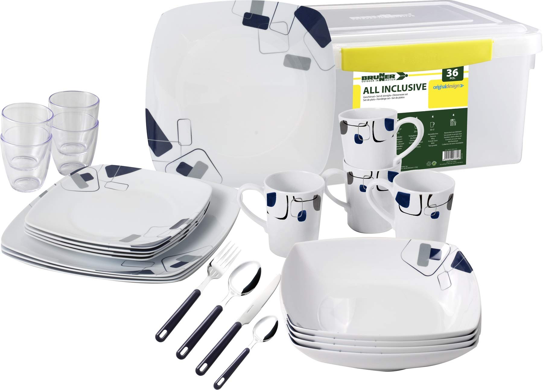 Brunner Panarea 0830154N.C2X set piatti 36 pezzi melamina