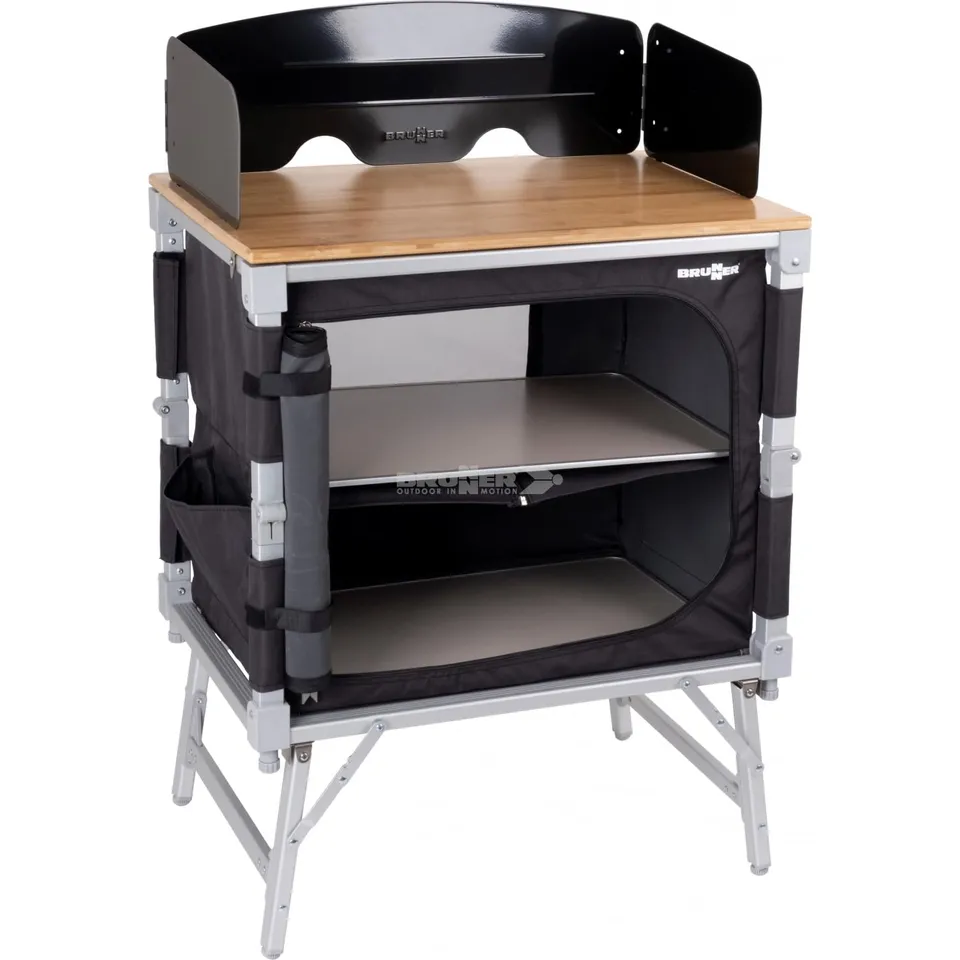 Brunner Azabache Cube Mobile Cucina Campeggio Bambù Salvaspazio