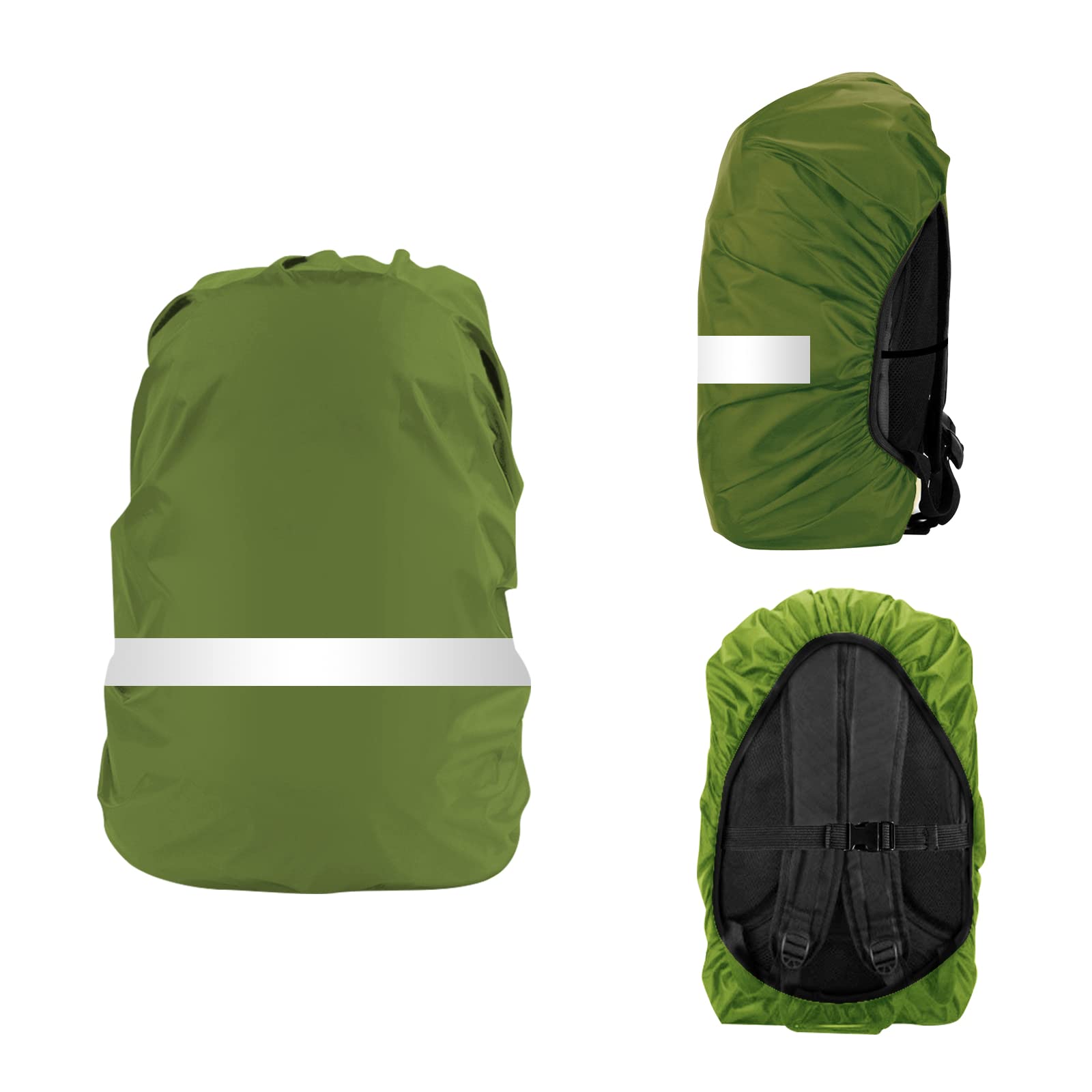 LAMA coprizaino antipioggia S nero-verde 2 pezzi impermeabile