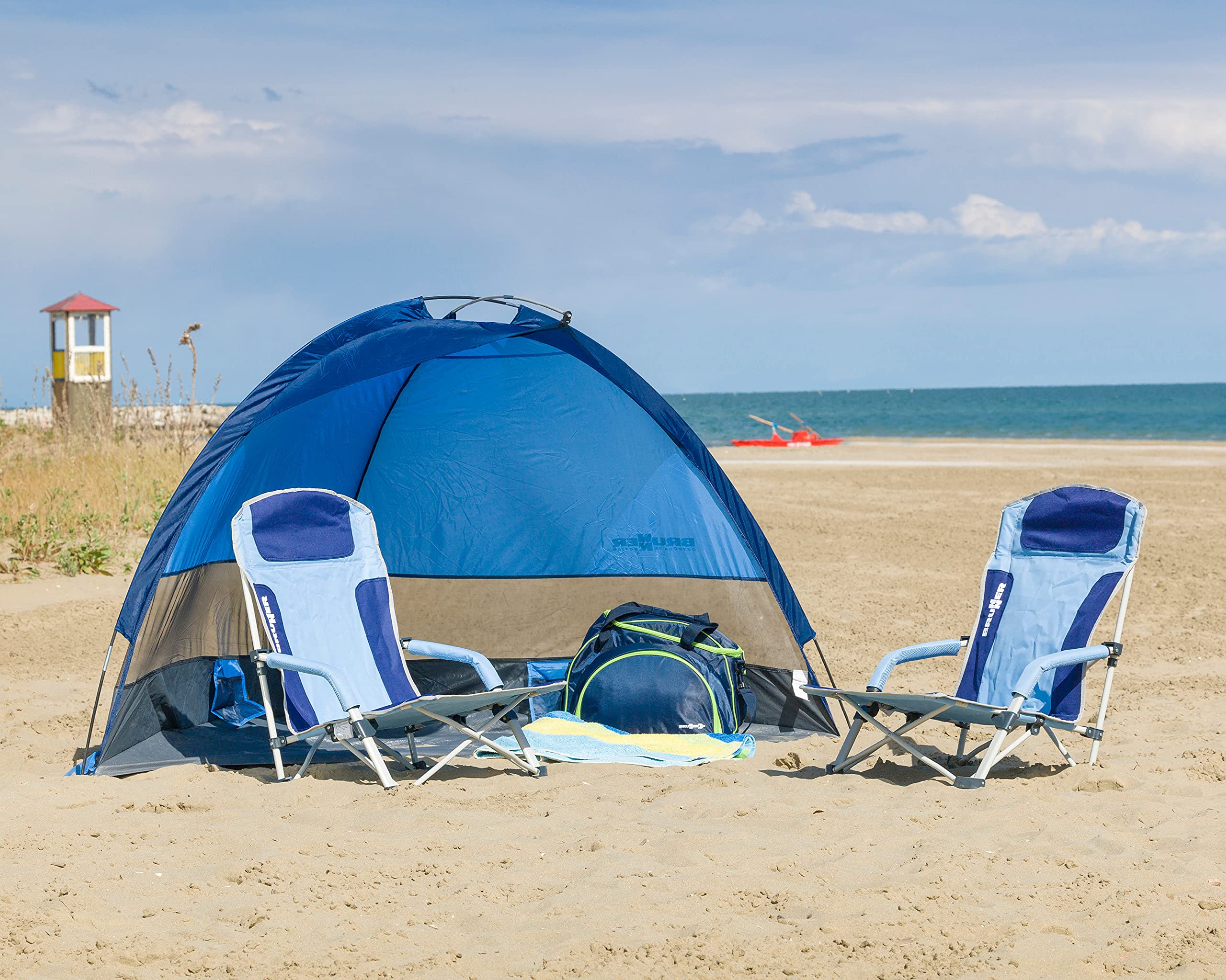 Brunner Bula sedia spiaggina blu azzurro portata 102 kg