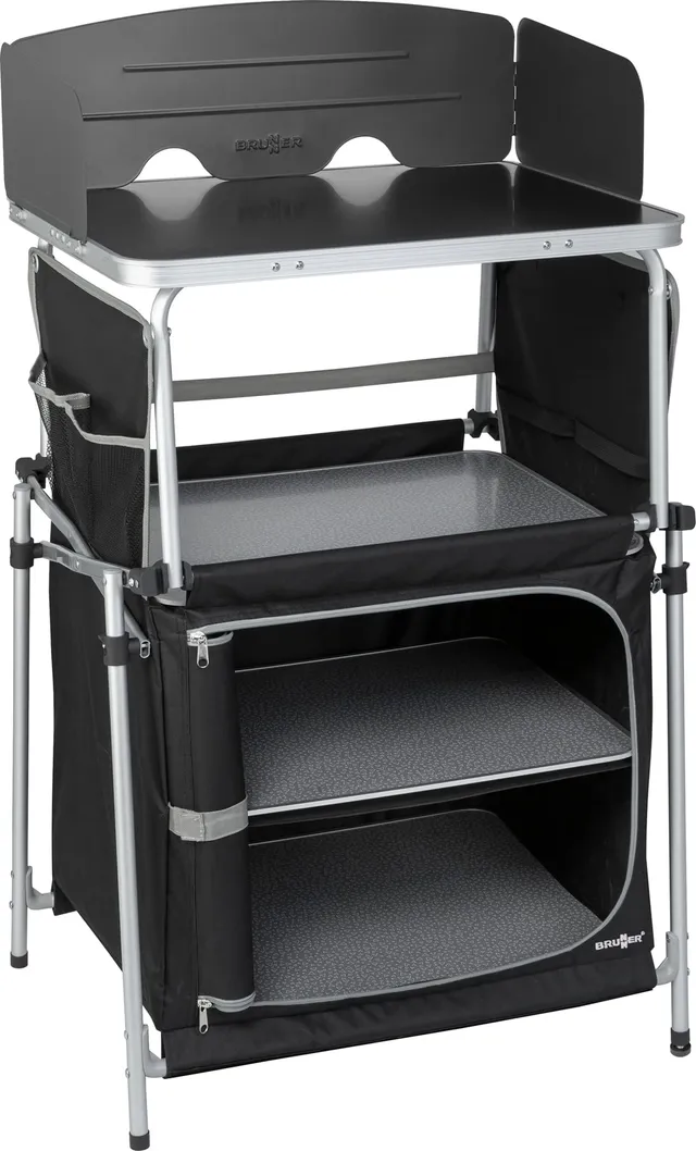 Brunner Kitchenette mobile cucina campeggio nero pieghevole