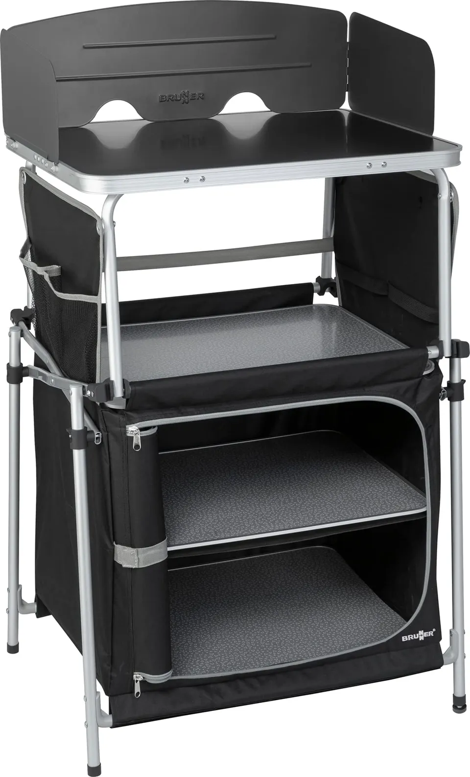 Brunner Kitchenette mobile cucina campeggio nero pieghevole