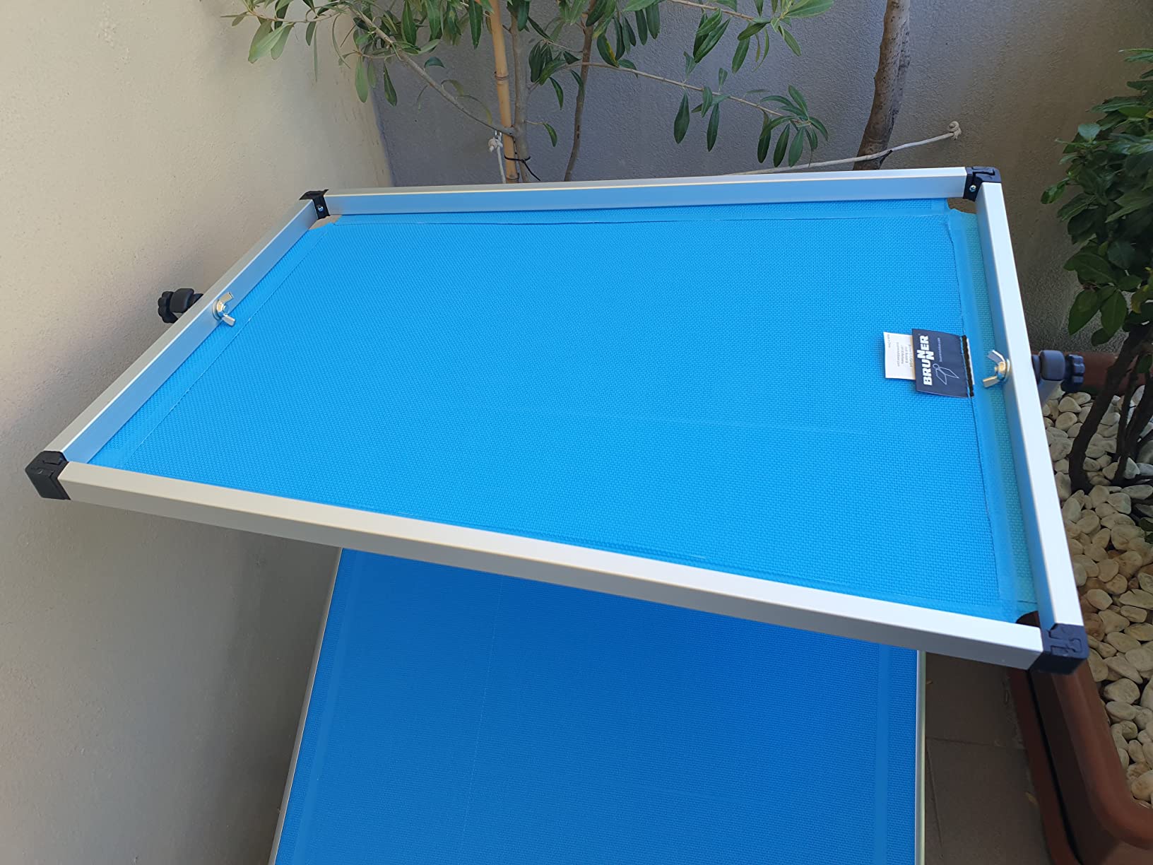 Brunner Marbella 0410012N lettino sole bianco con parasole