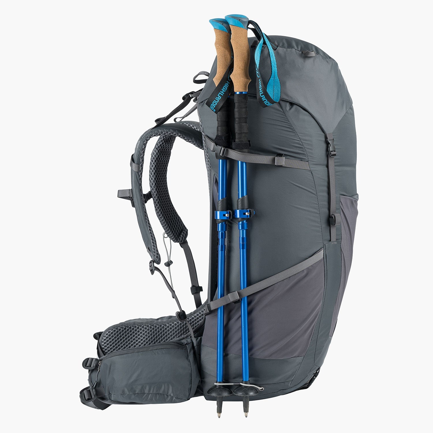 Highlander Ben Nevis 65L Zaino Trekking Grigio 65 L Traspirante