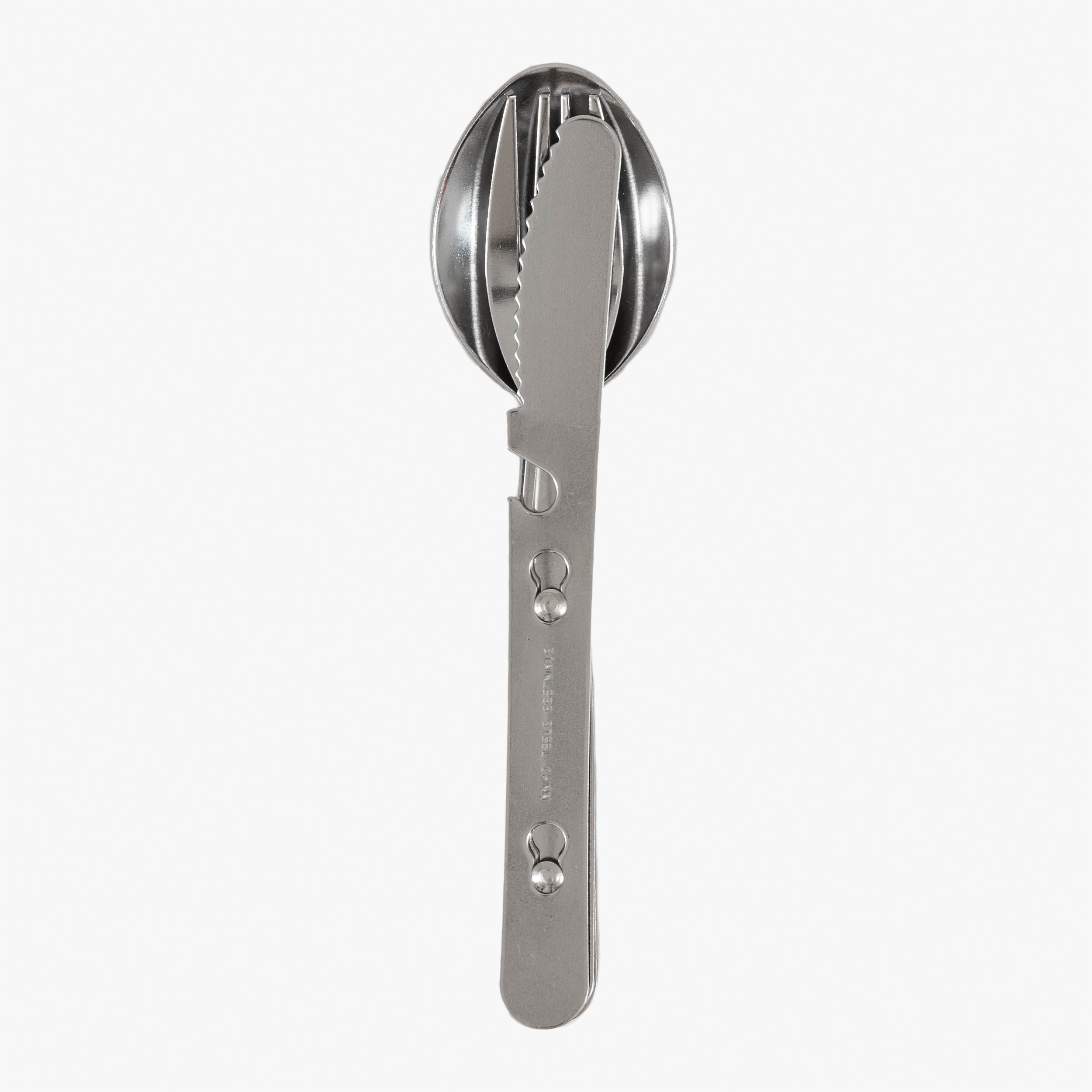 Highlander Survival set posate clip acciaio 3 pezzi