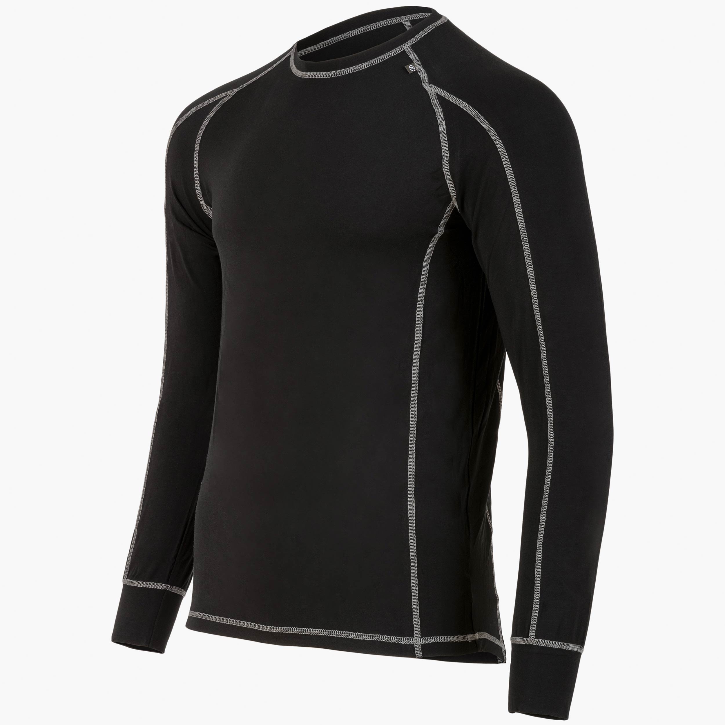 Highlander Bamboo maglia termica uomo nera maniche lunghe
