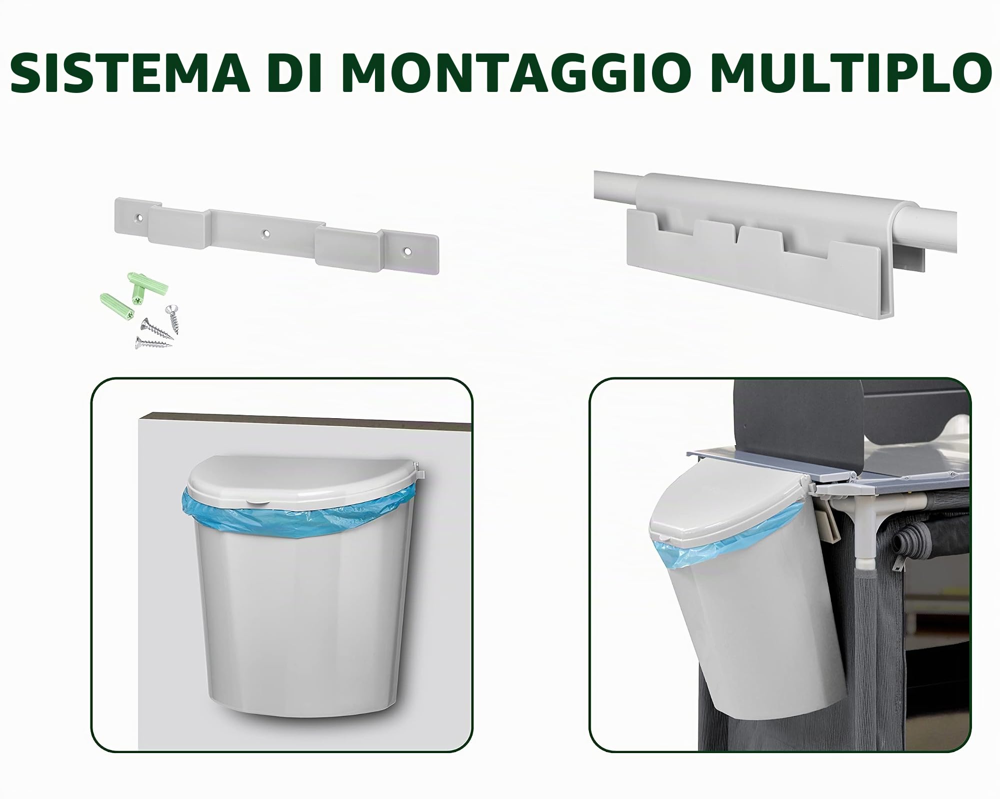 Brunner Pillar XL pattumiera campeggio 10 litri con coperchio