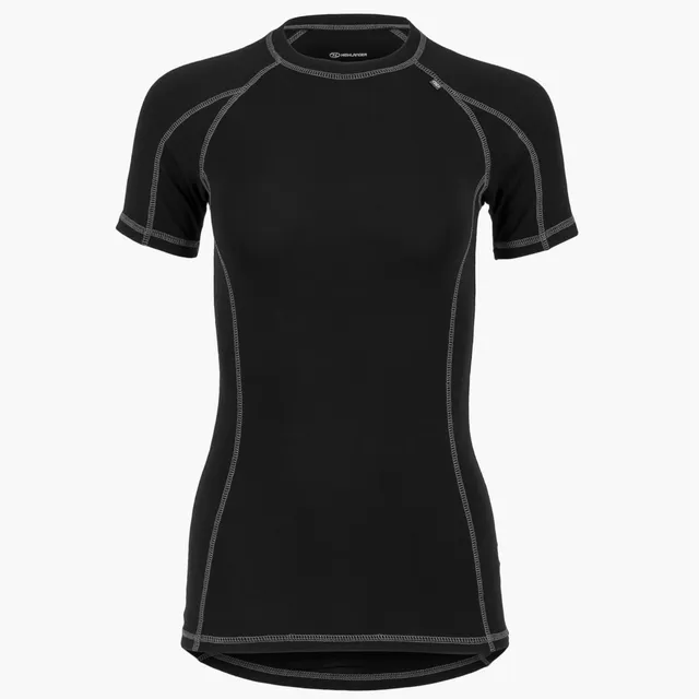 Highlander Bamboo Base Layer T-Shirt maglia termica nera traspirante