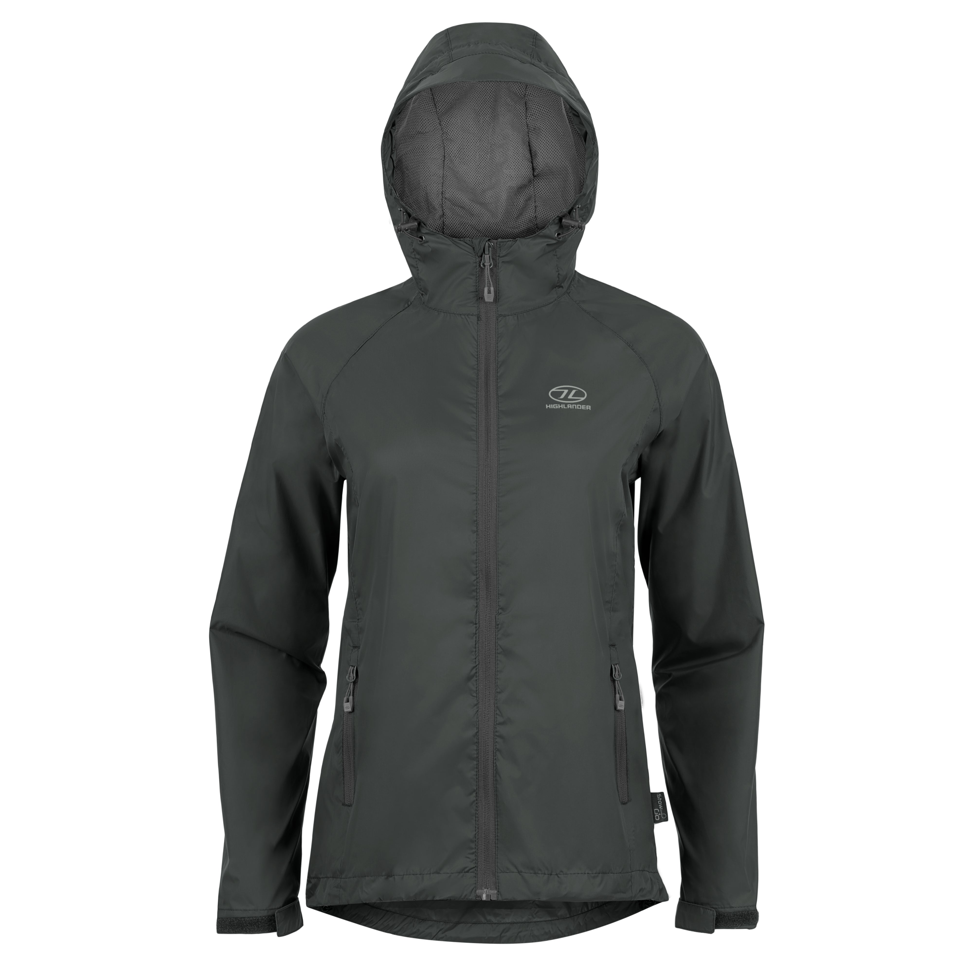 Highlander Survival Stow & Go giacca donna antipioggia packable