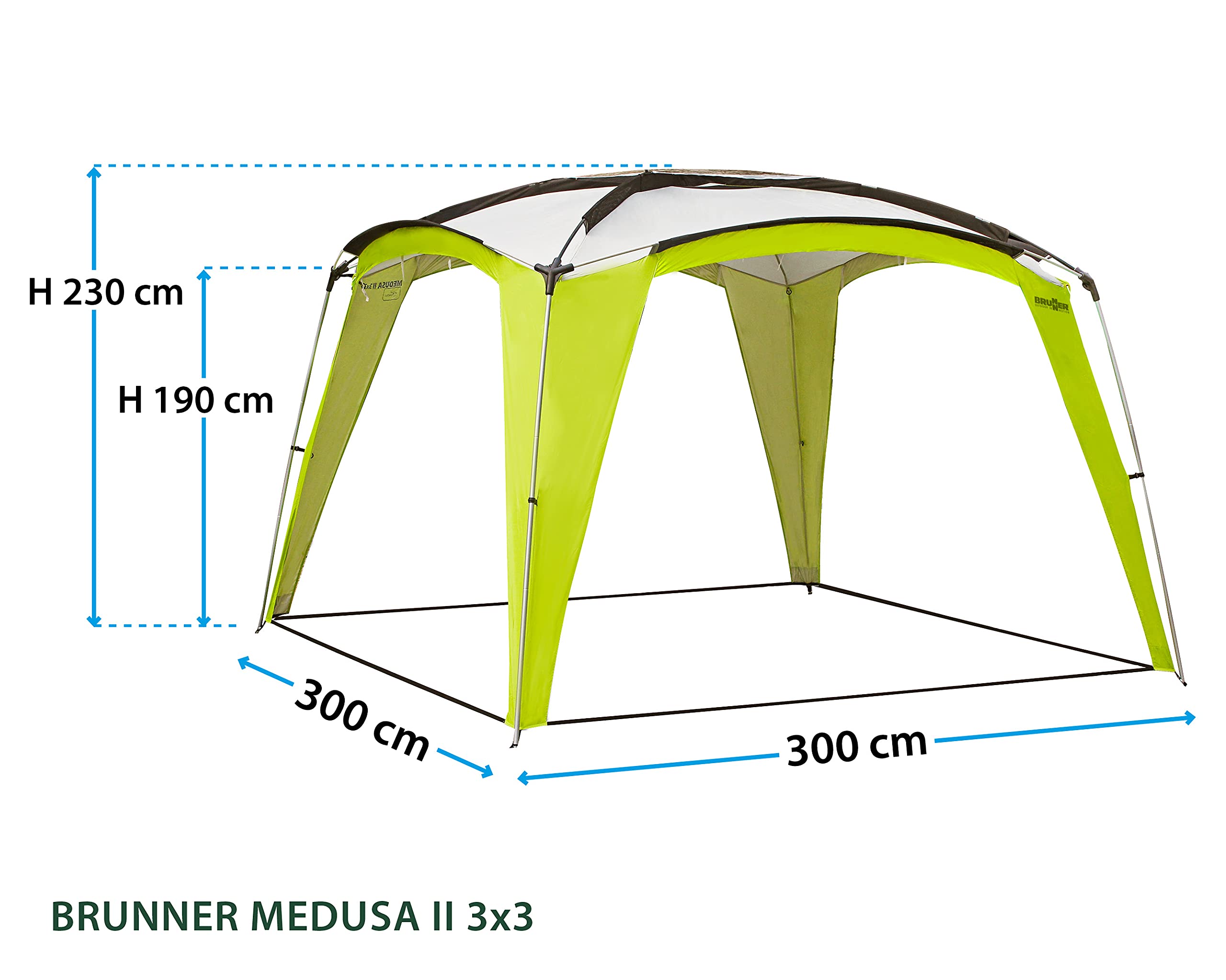 Brunner Medusa II gazebo outdoor 3x3 resistente