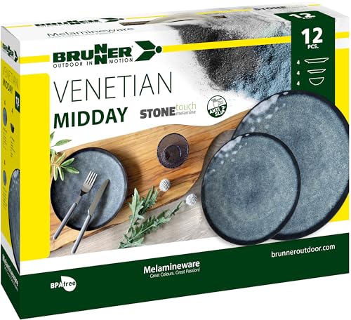 Brunner Midday Venetian set piatti 12 pezzi blu