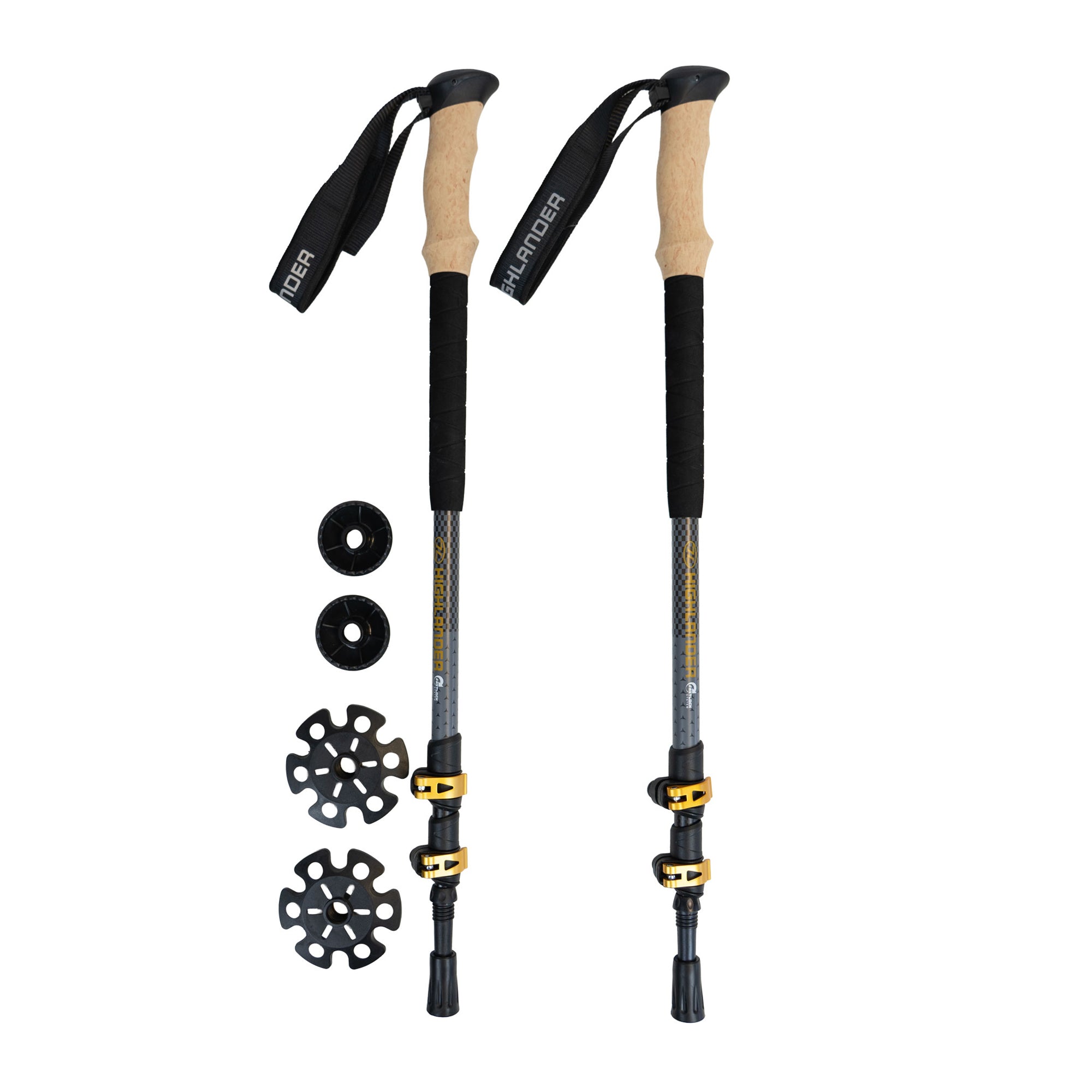 Highlander Skye bastoncini trekking carbonio set 2 pezzi
