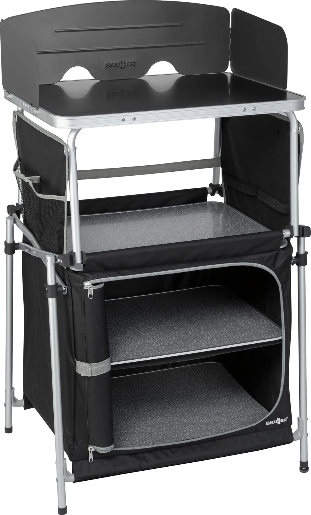 Brunner Kitchenette mobile cucina campeggio nero pieghevole