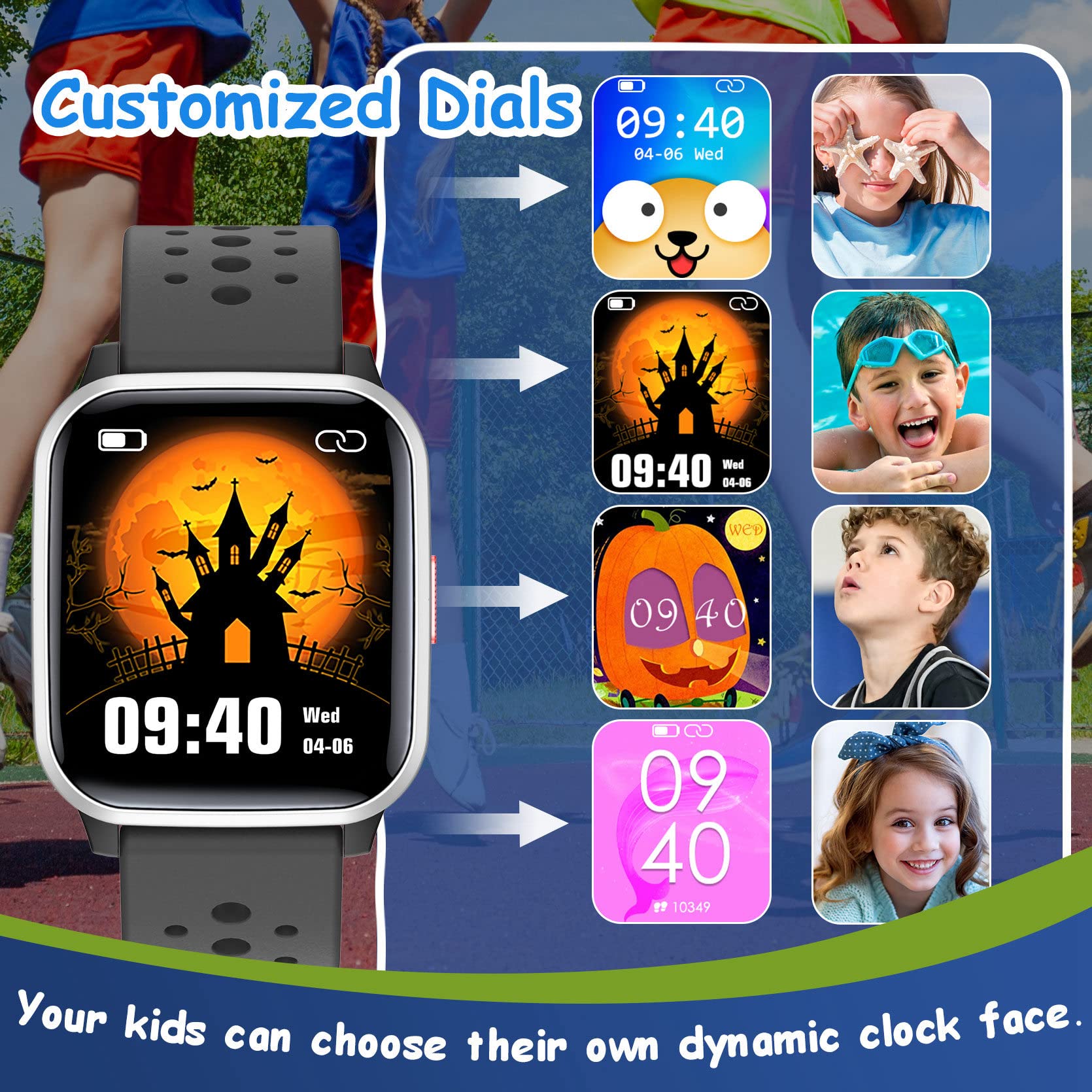 LAMA smartwatch bambini 1,4 pollici nero IP68