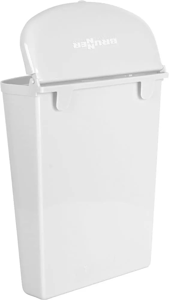 Brunner Pillar XL cestino 10 l bianco con coperchio