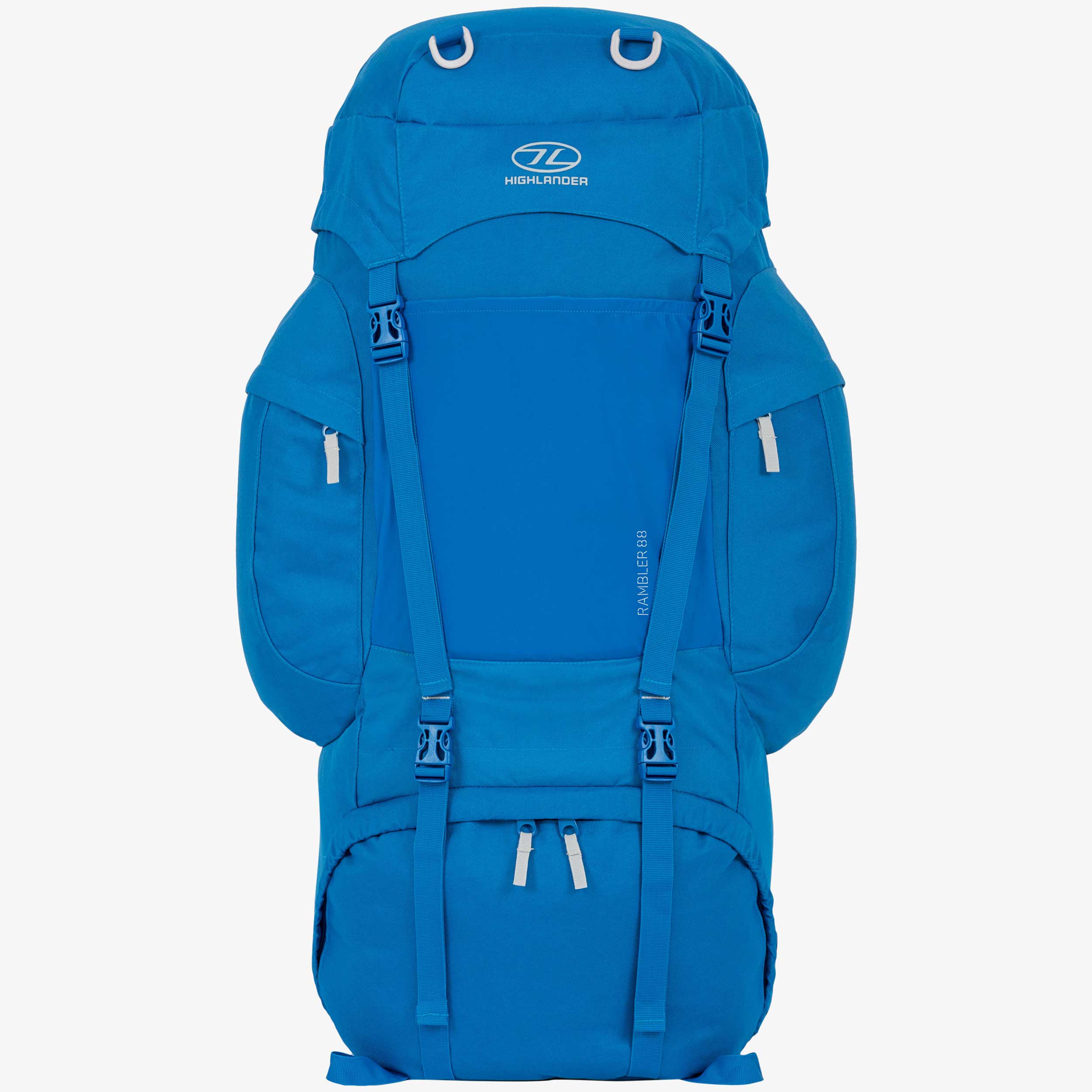 Highlander Rambler zaino trekking 88L blu schienale regolabile