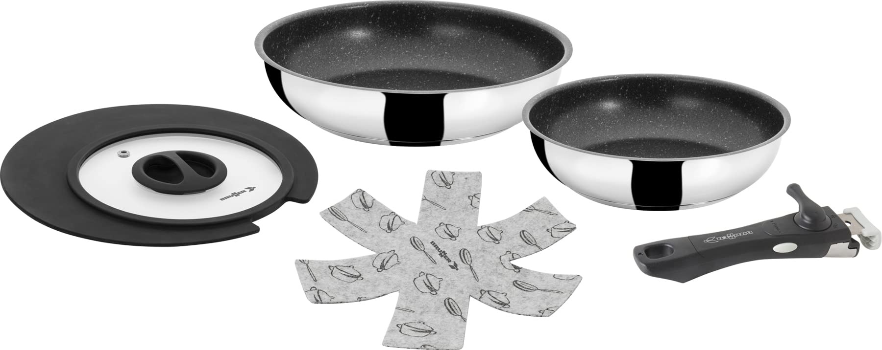 Brunner Academy Double Pan 22/20 set padelle inox per gas