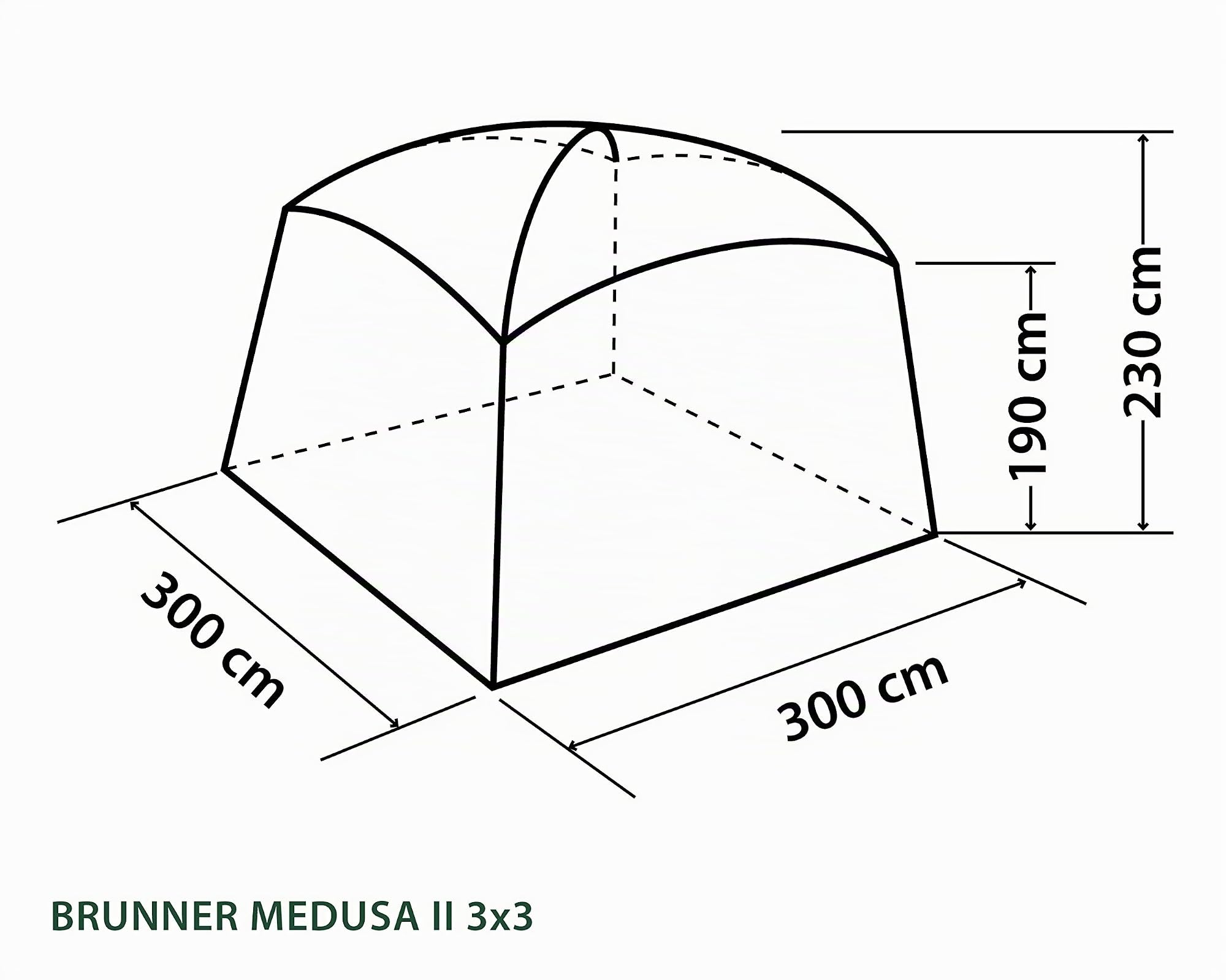 Brunner Medusa II gazebo outdoor 3x3 resistente
