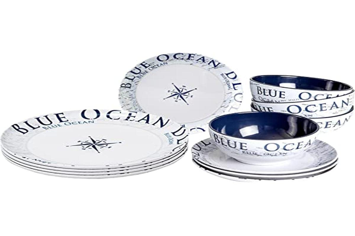 Brunner Midday Granyte set piatti melamina grigio antiscivolo