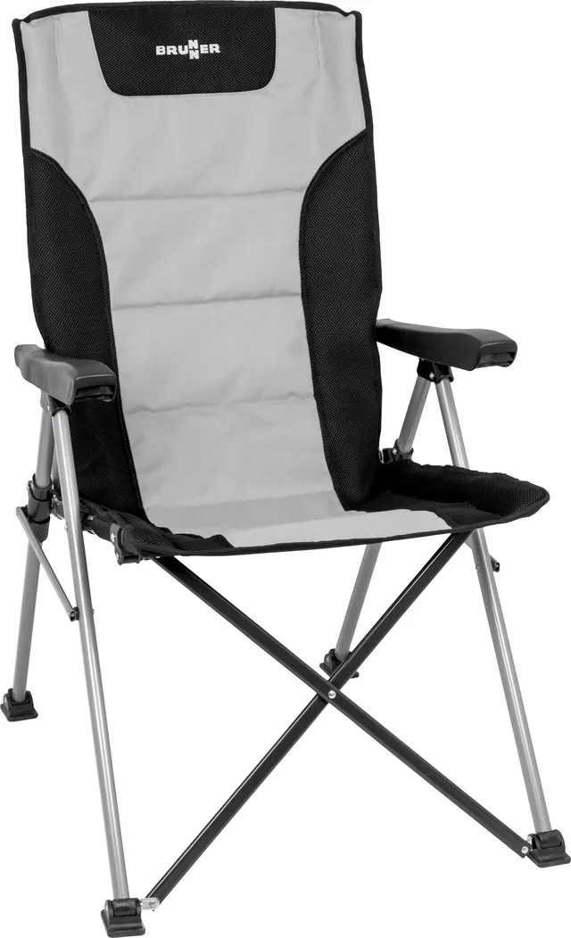 Brunner Raptor Highback sedia campeggio grigio nero 120 kg