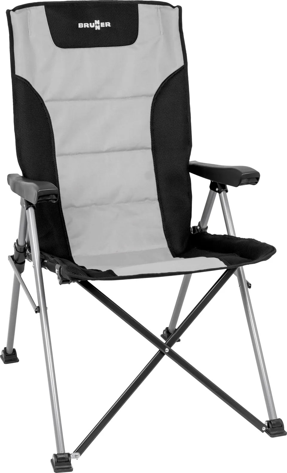 Brunner Raptor Highback sedia campeggio grigio nero 120 kg