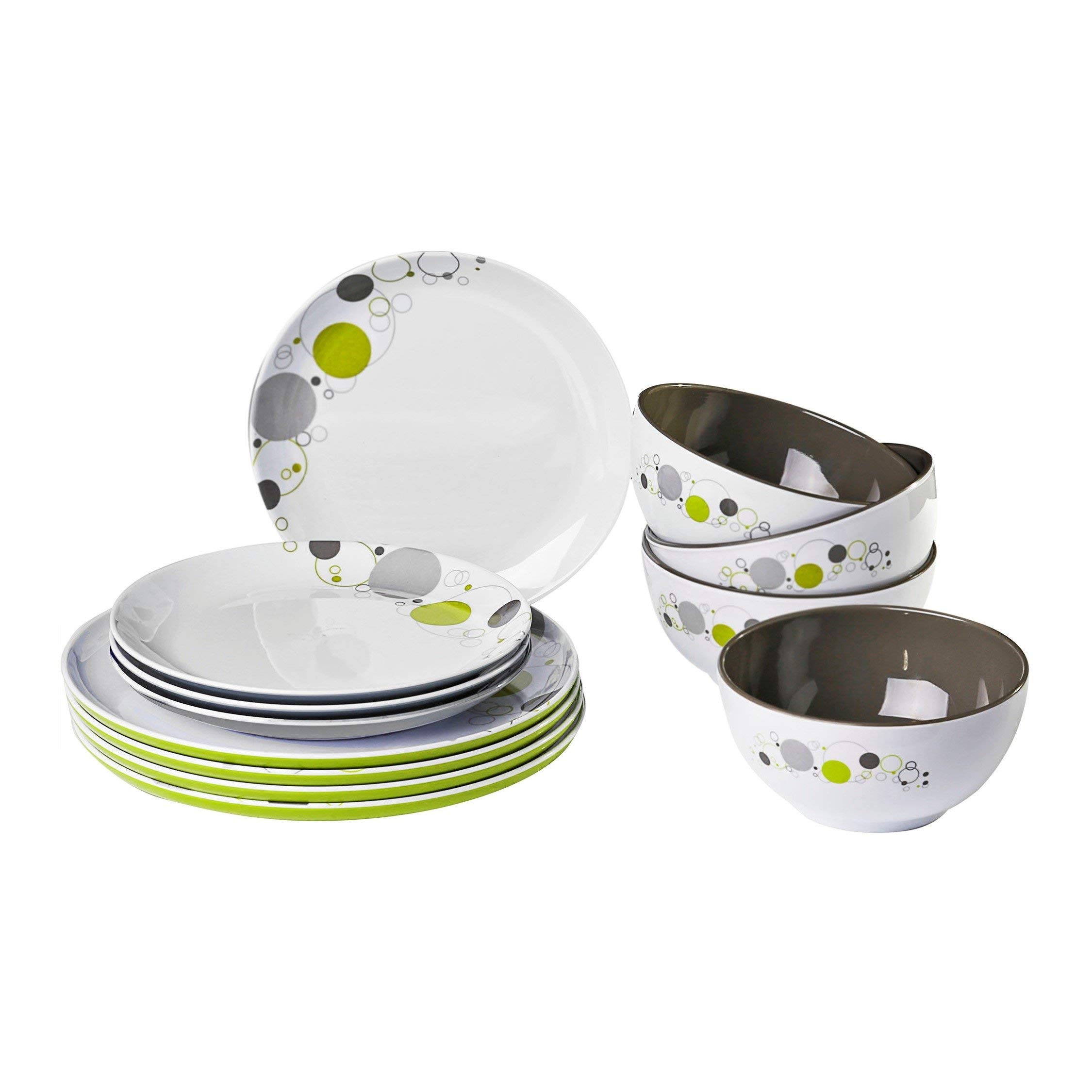 Brunner Midday Granyte set piatti melamina grigio antiscivolo