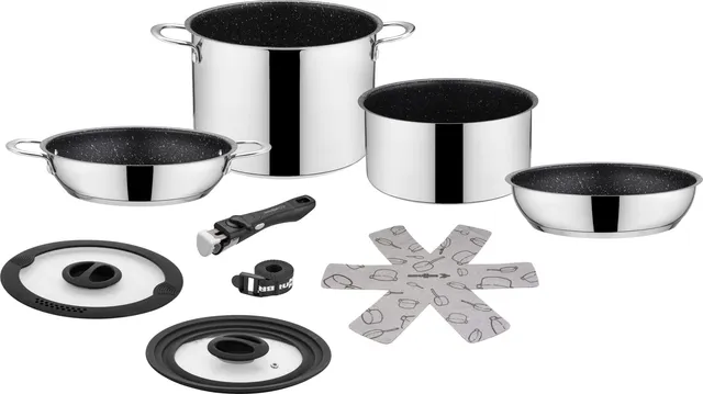 Brunner Academy NG 7+1 set pentole acciaio 22 cm gas
