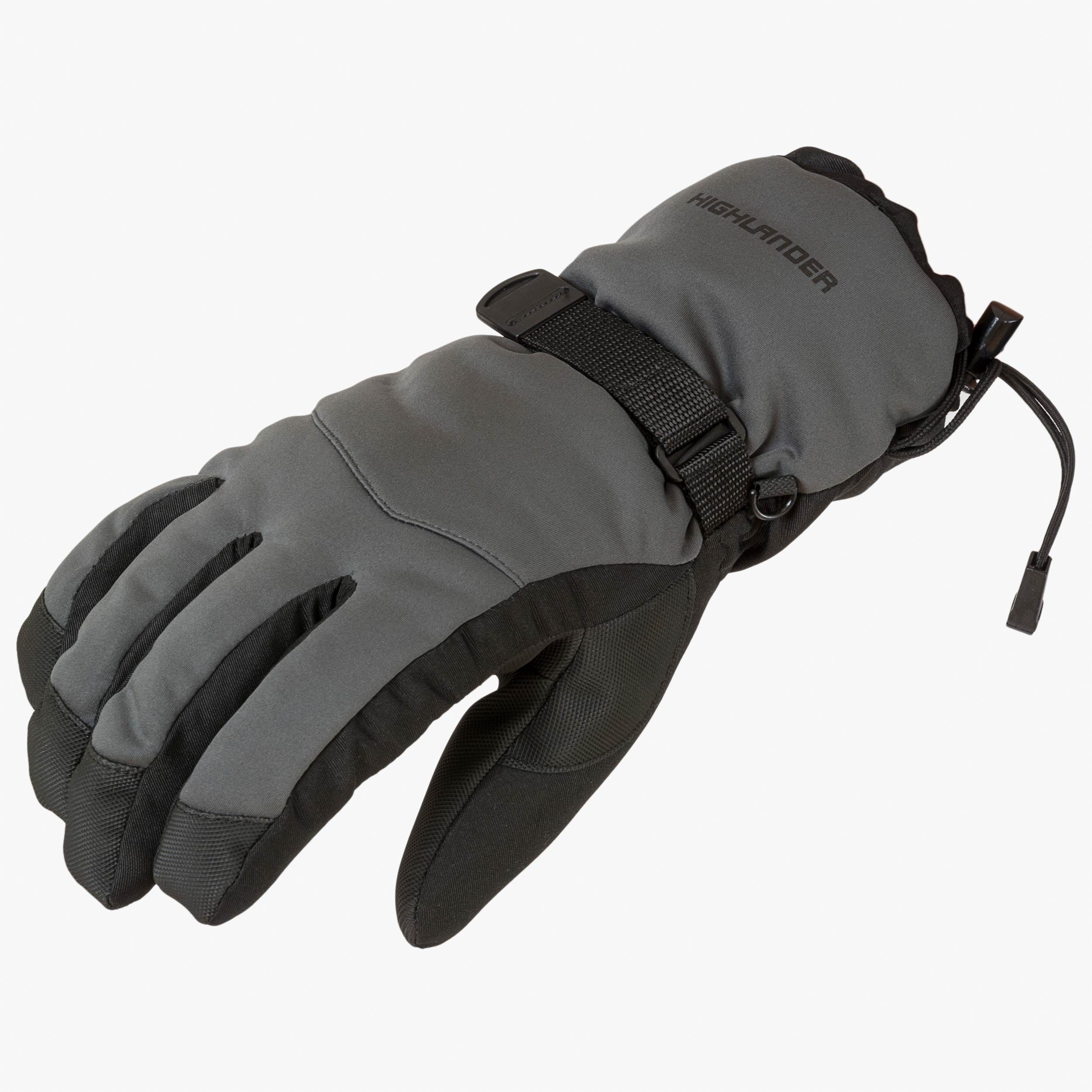 Highlander Mountain guanti termici charcoal antivento