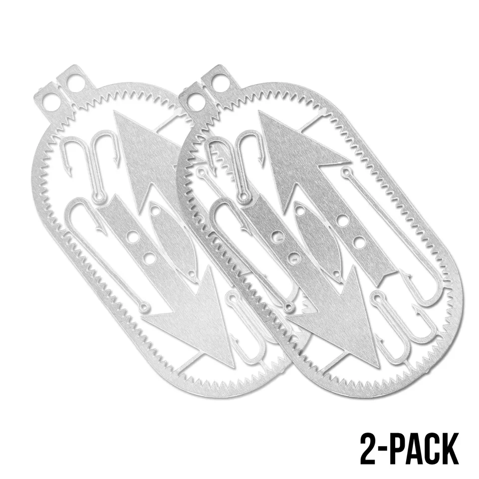 Readyman Dog Tag Survival Card Acciaio 2 Pezzi Pesca