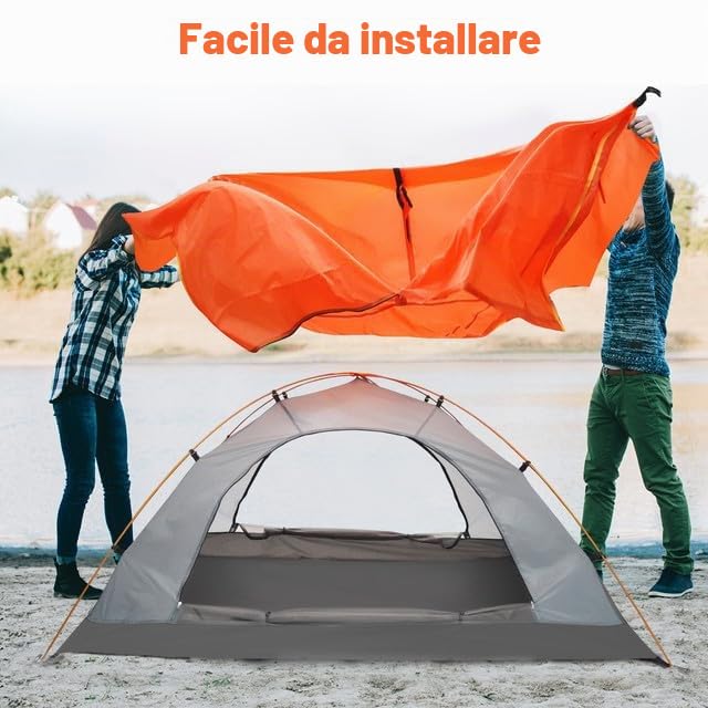 LAMA Tenda Campeggio 2 Posti 210x145 Doppio Strato