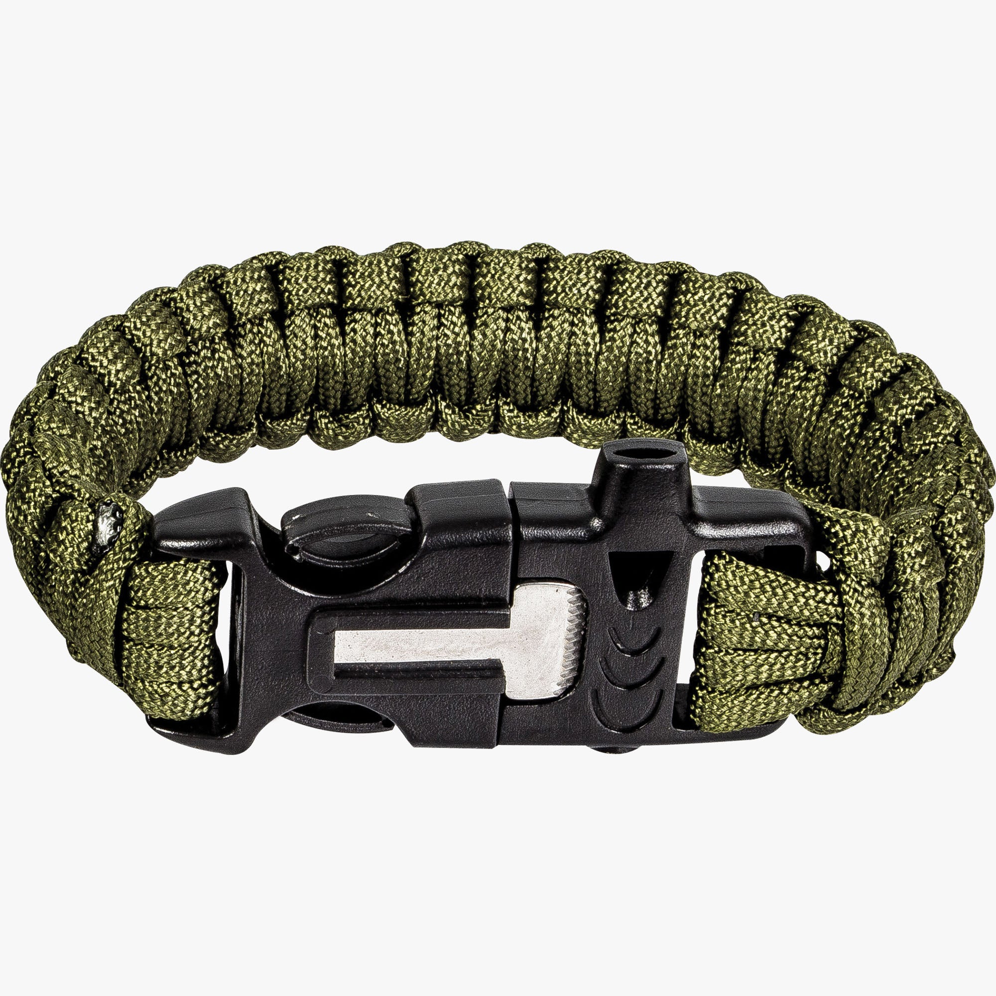 Highlander Paracord Flint bracciale survival nero acciarino