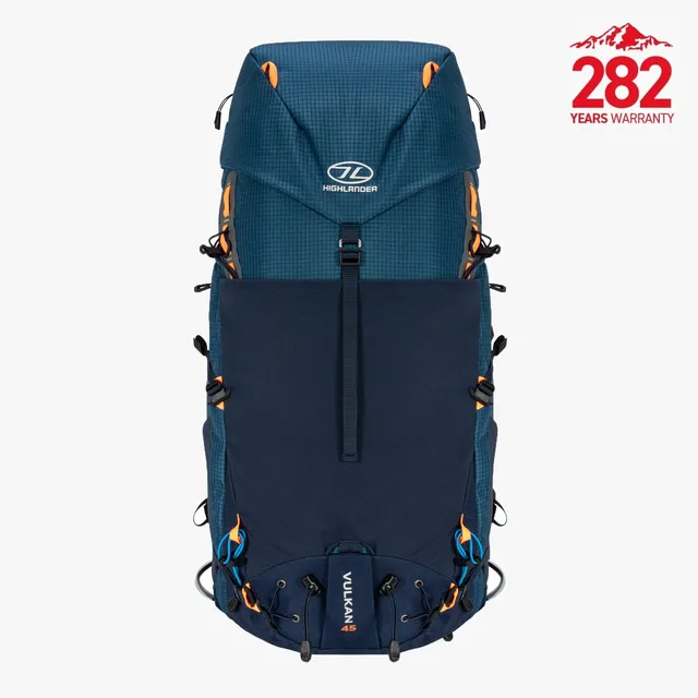 Highlander Vulkan Mountain zaino 45L con coprizaino invernale