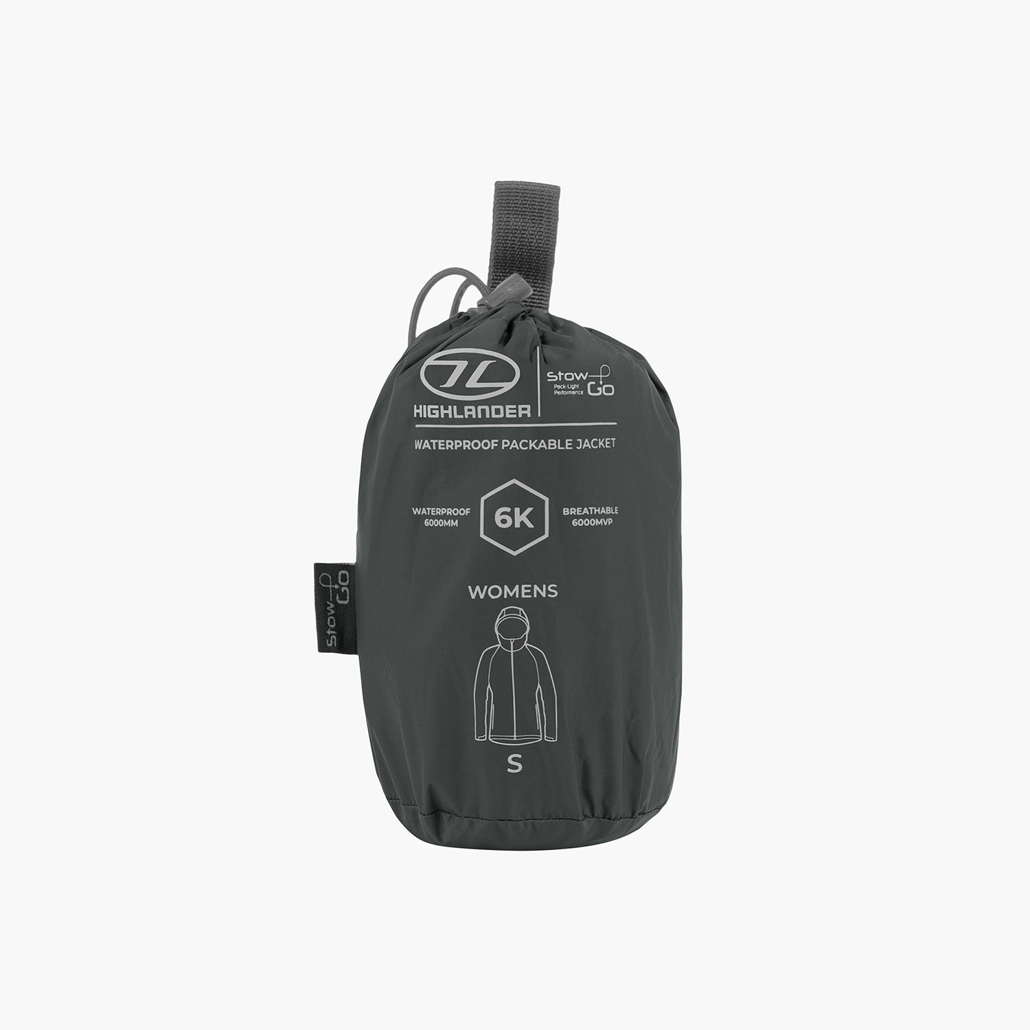 Highlander Survival Stow & Go giacca donna antipioggia packable