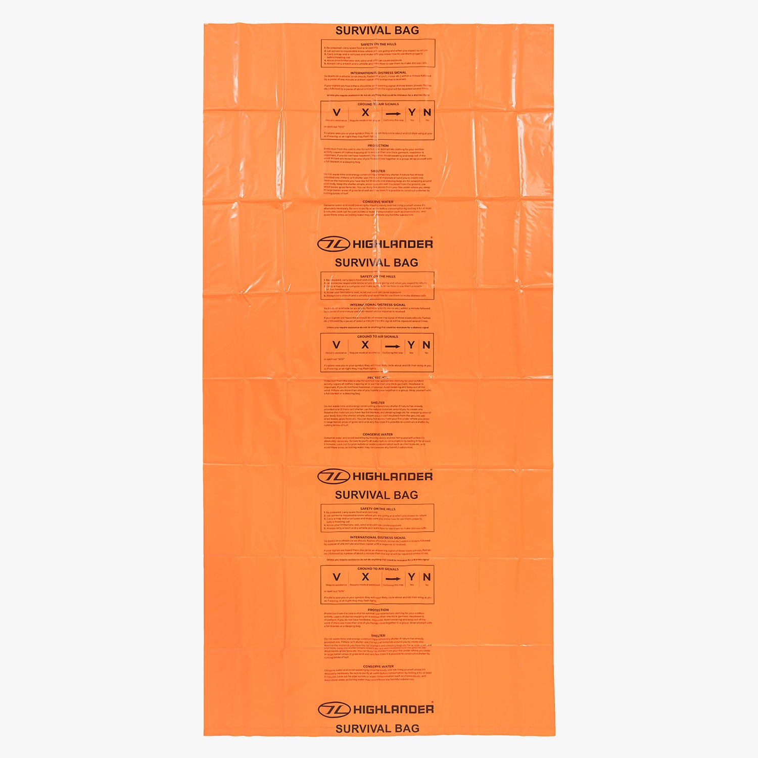 Highlander Survival Emergency sacco emergenza arancione anti ipotermia