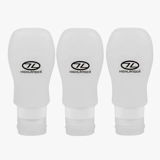 Highlander Silicone Travel Bottles flaconi 3 pezzi silicone