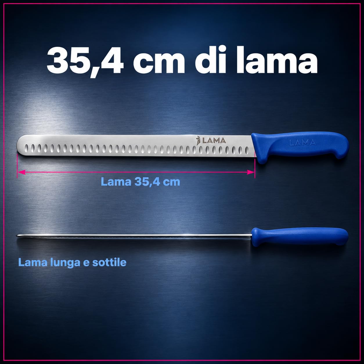 LAMA Brisket 35,4 cm coltello alveolato acciaio