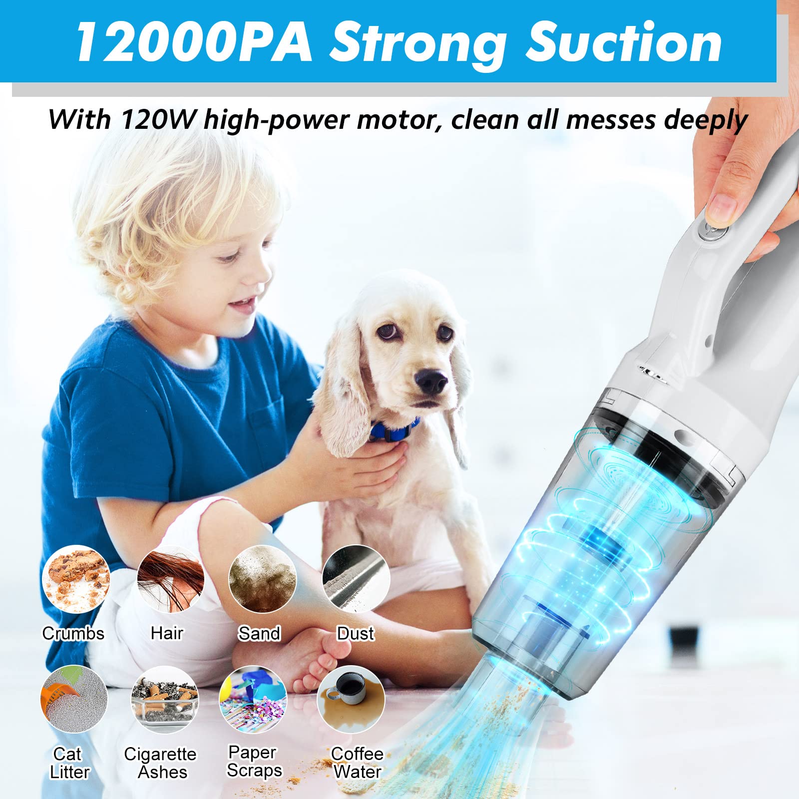 LAMA 12000PA aspirapolvere portatile auto 0,53 L HEPA