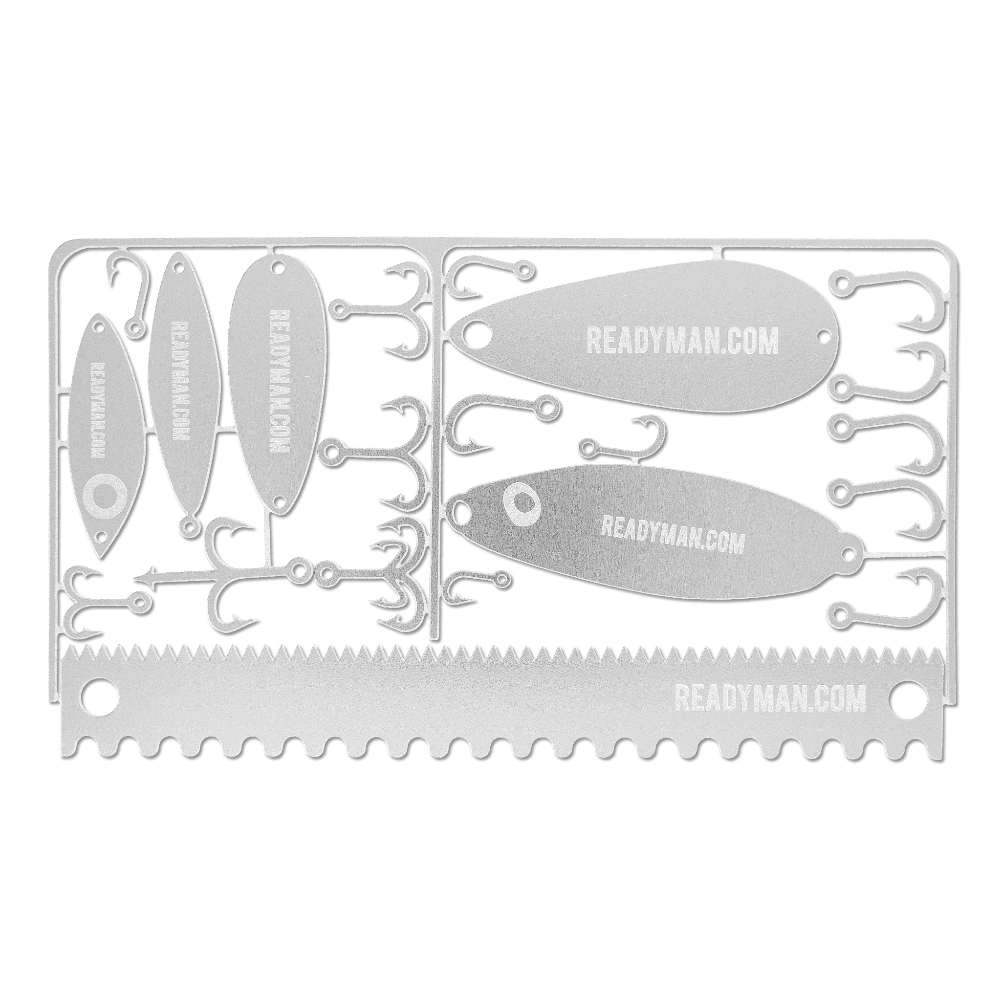 Readyman Fisherman Survival Card ami pesca acciaio