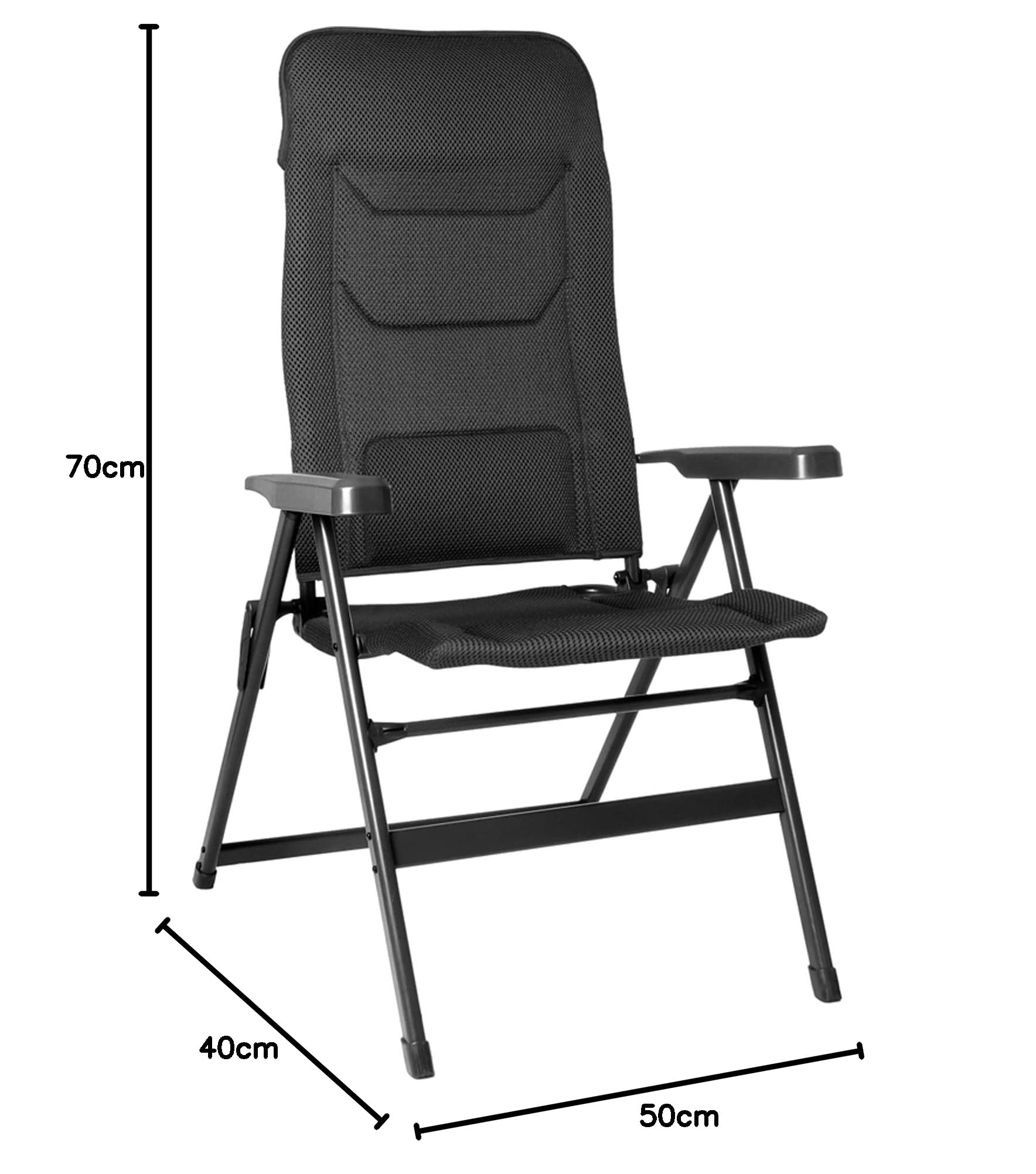 Brunner Aravel Vitachic L sedia da campeggio antracite reclinabile