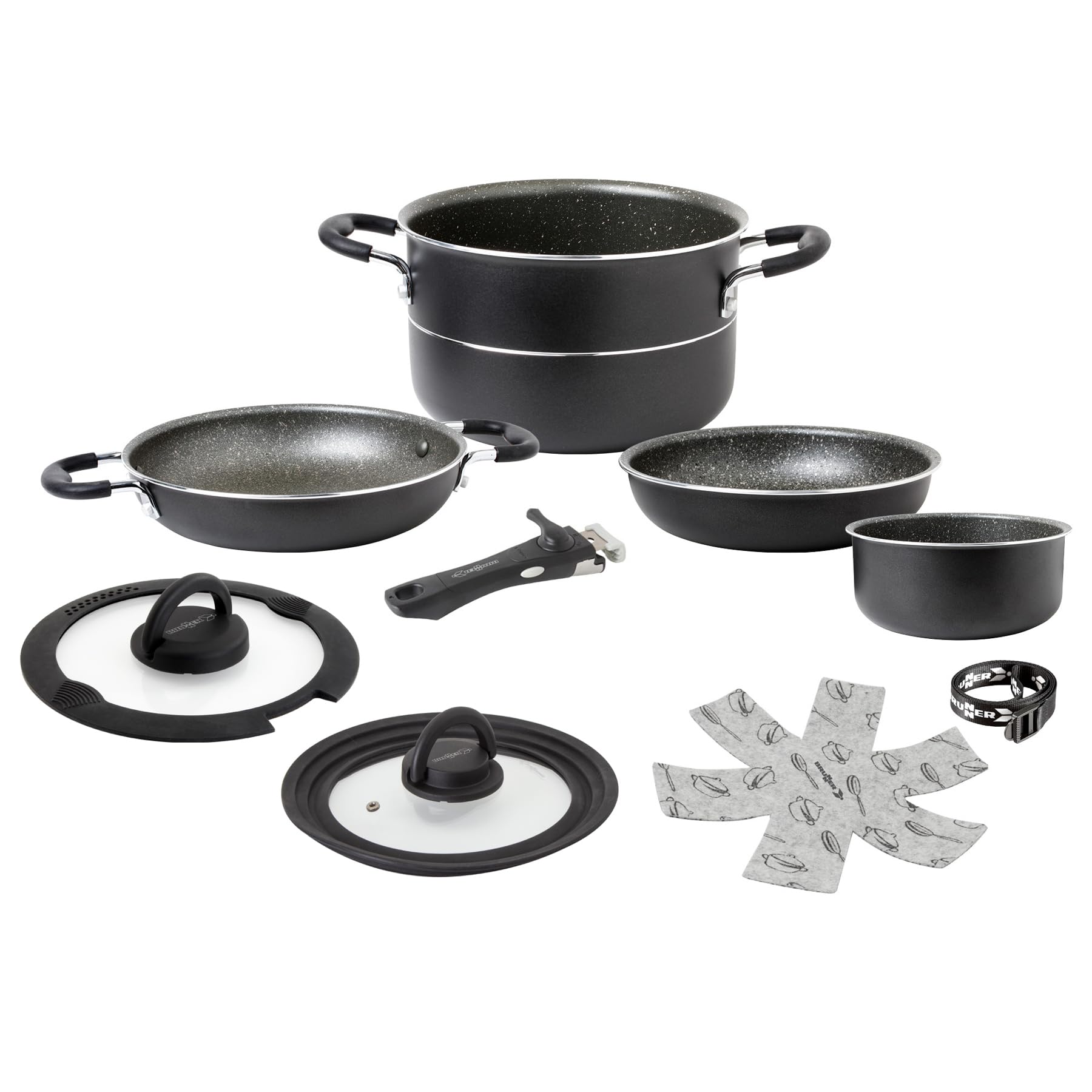 Brunner set cucina alluminio 3 pezzi 4L campeggio