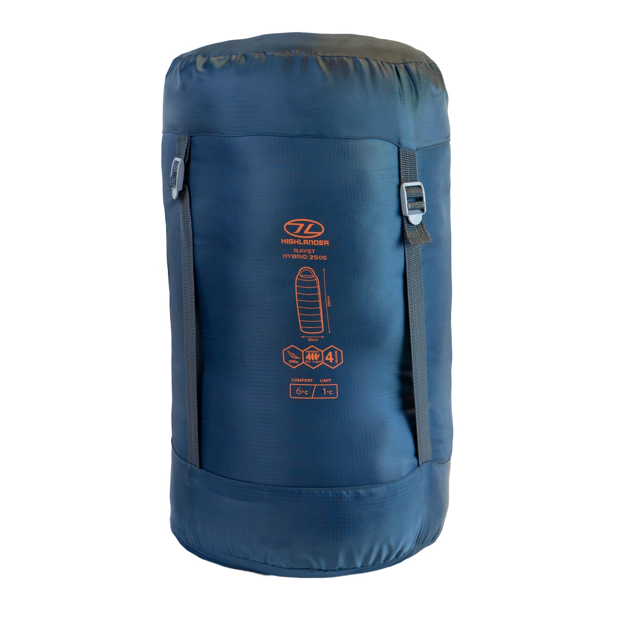 Highlander Rayet 250 Sacco a Pelo Mummia Blu