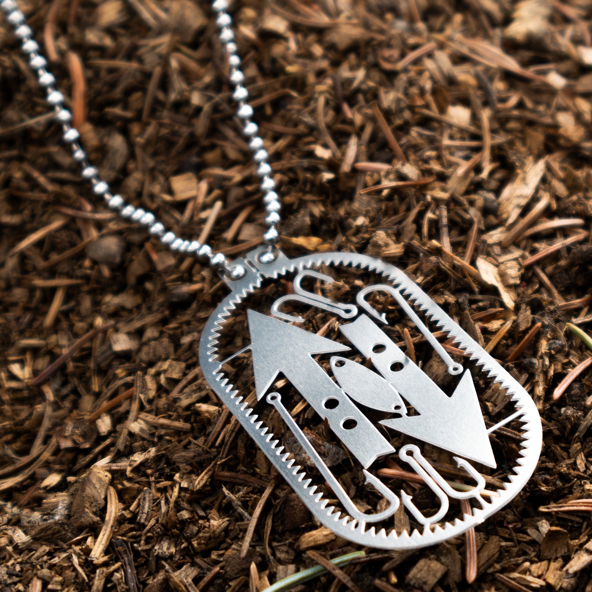 Readyman Dog Tag Survival Card Acciaio 2 Pezzi Pesca