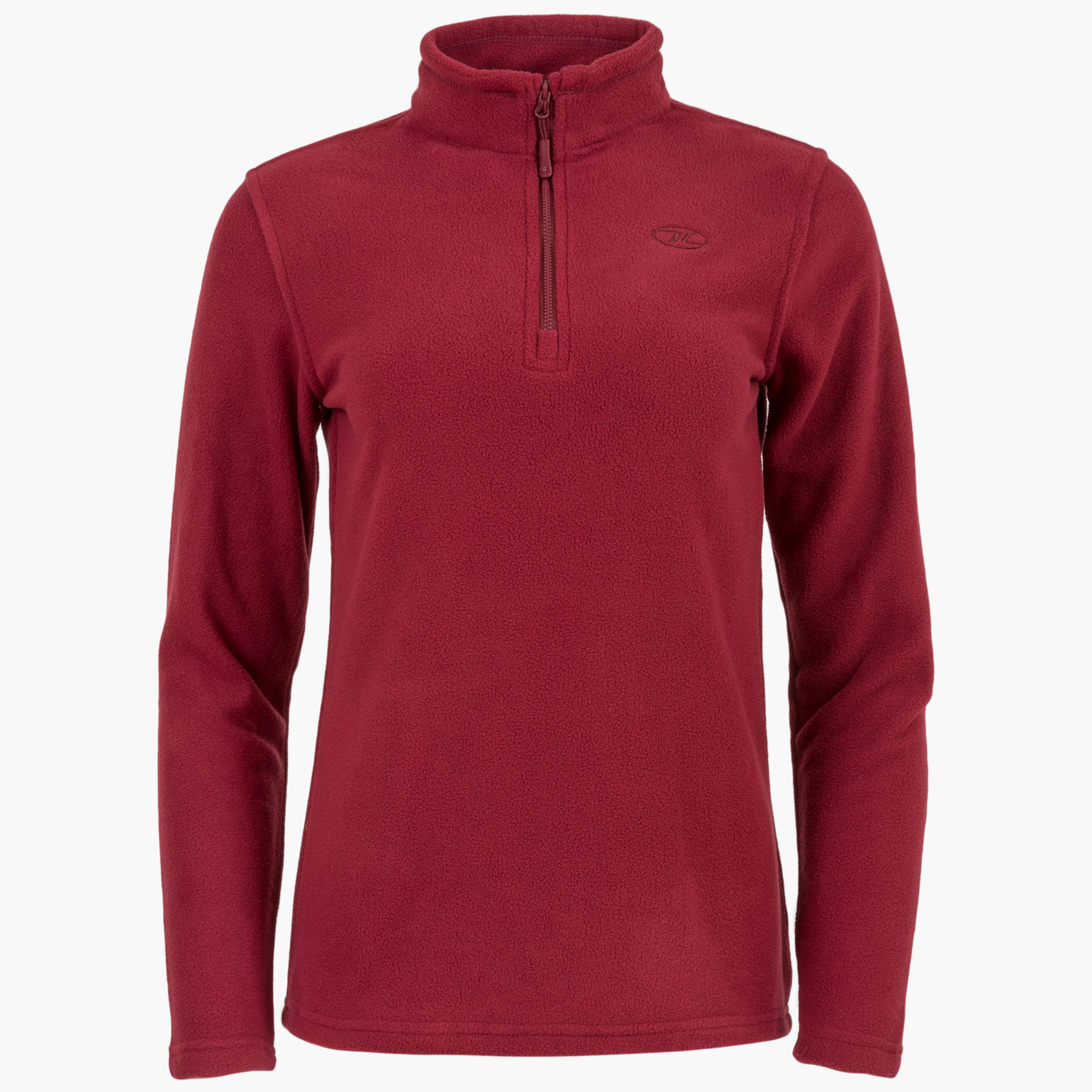 Highlander Ember pile donna mezza zip nero M