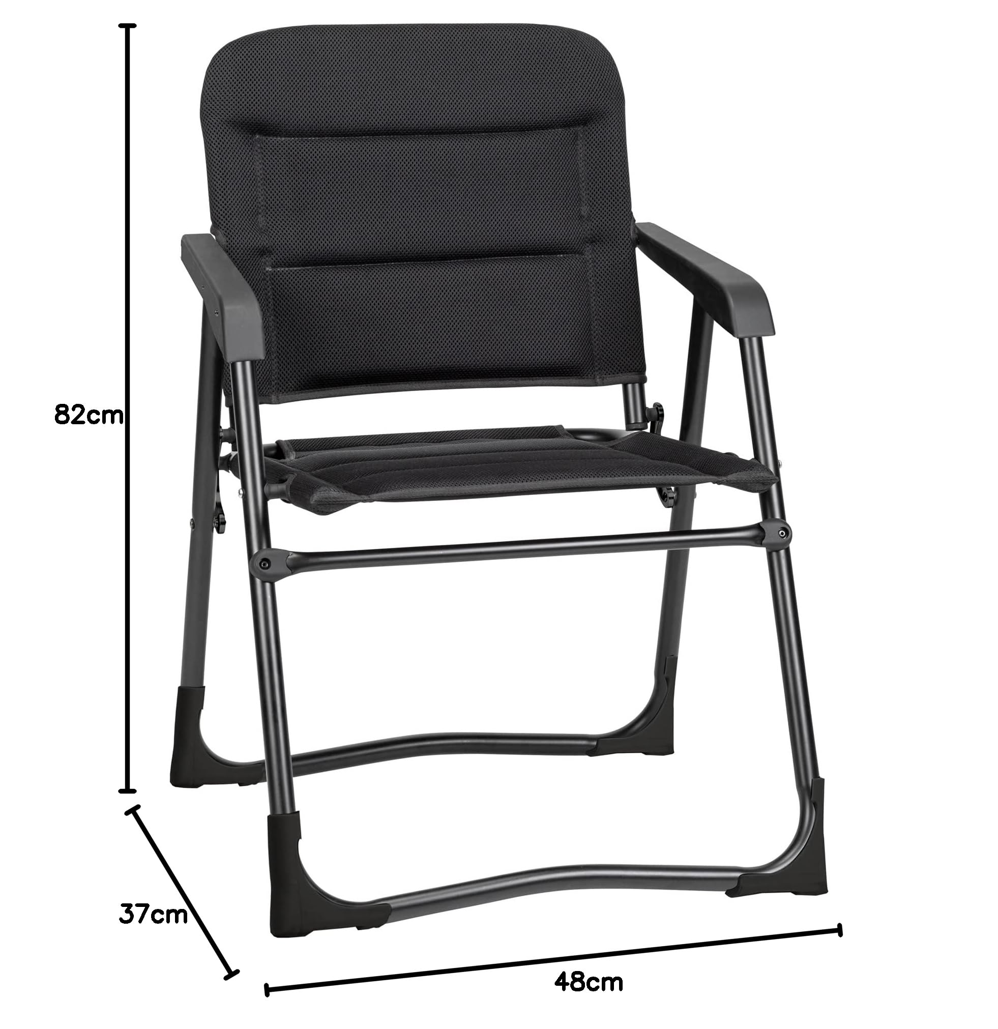 Brunner Araval Vanchair 0404077N.C09 sedia nera alluminio