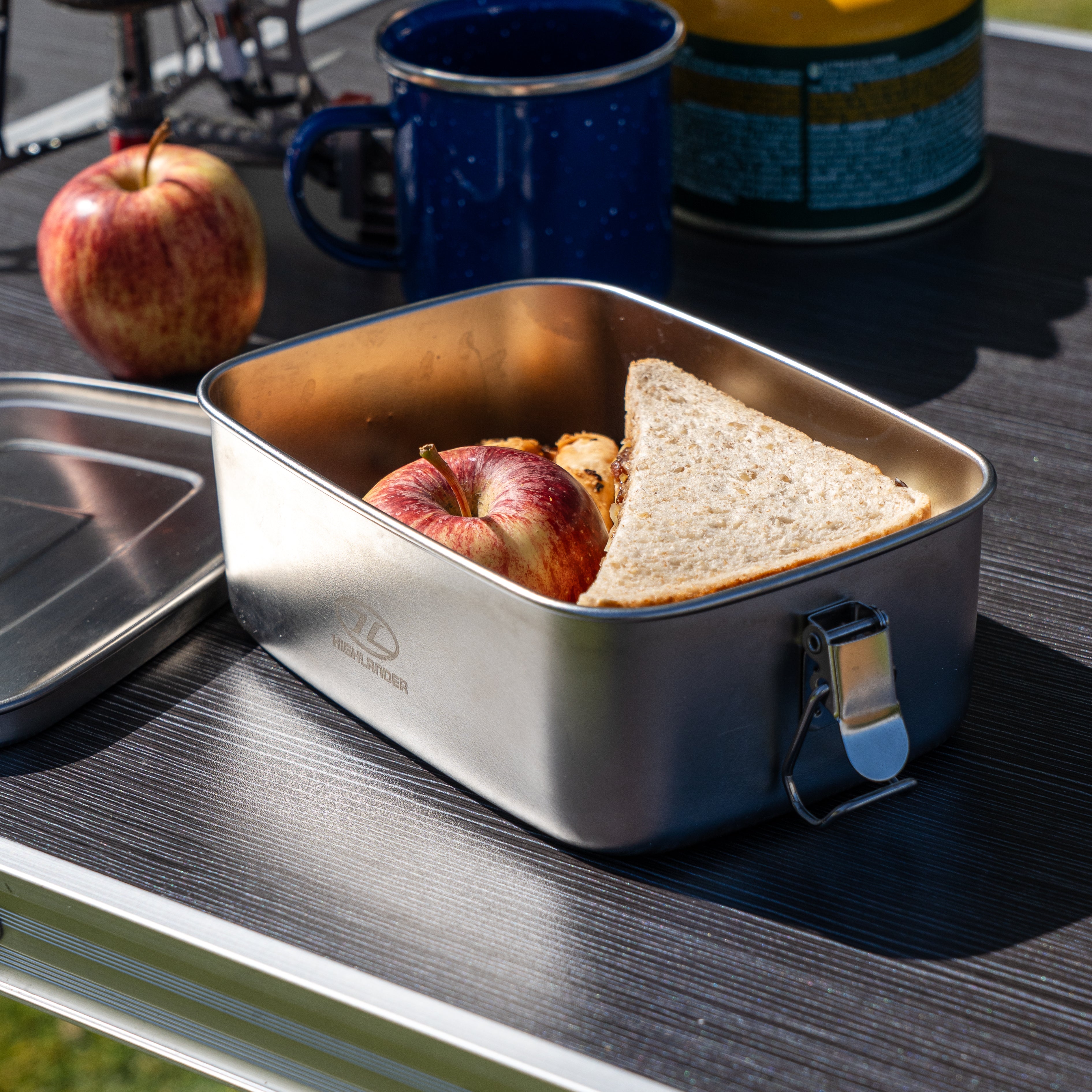 Highlander Survival Scran Box portapranzo acciaio inossidabile
