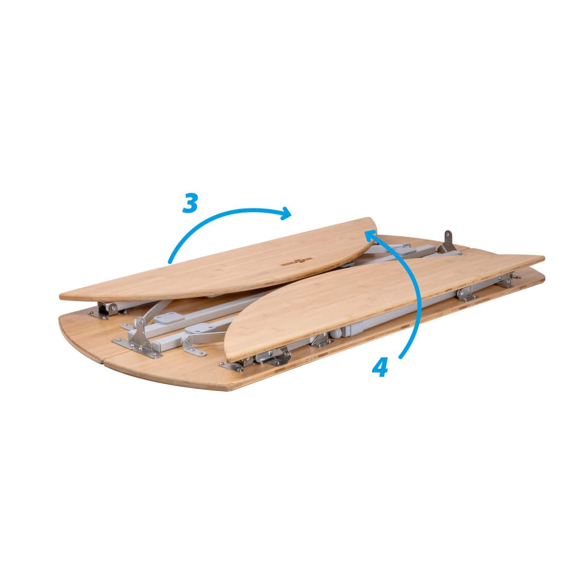 Brunner Camperking R tavolo rotondo campeggio bambù 90 cm
