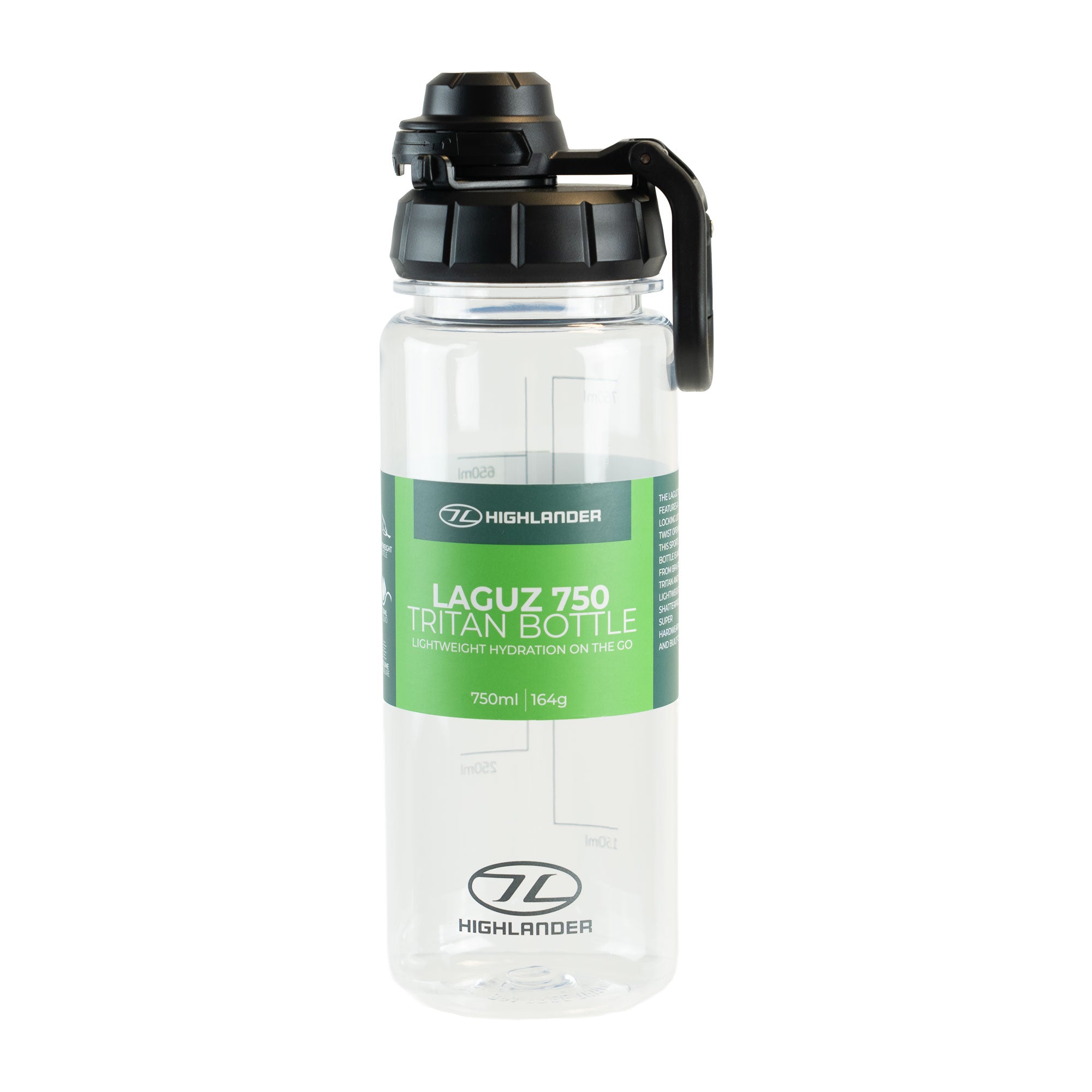 Highlander Laguz 750 borraccia tritan nera 750 ml