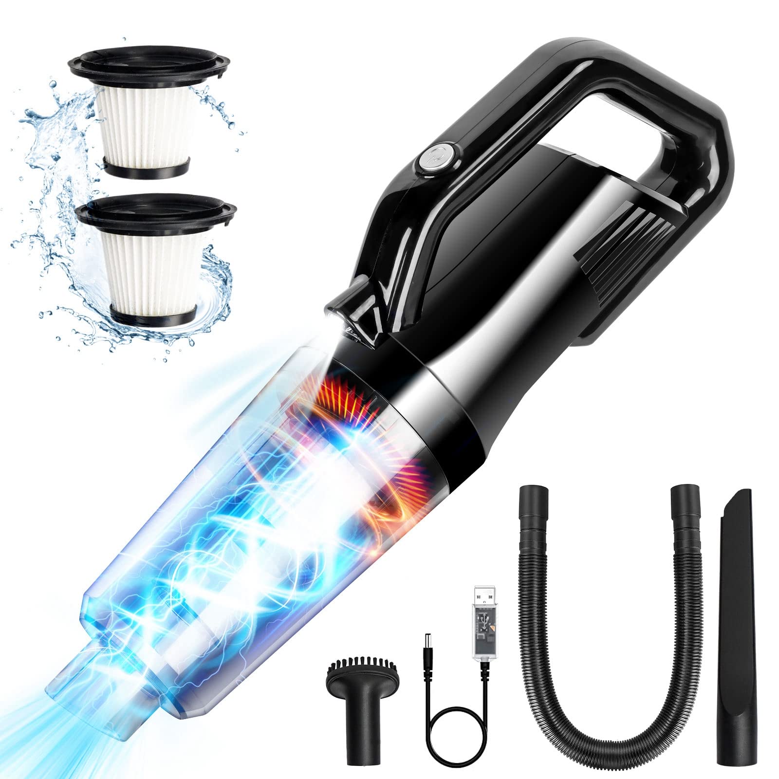 LAMA Aspirapolvere Auto Portatile Senza Fili 0,53 L LED