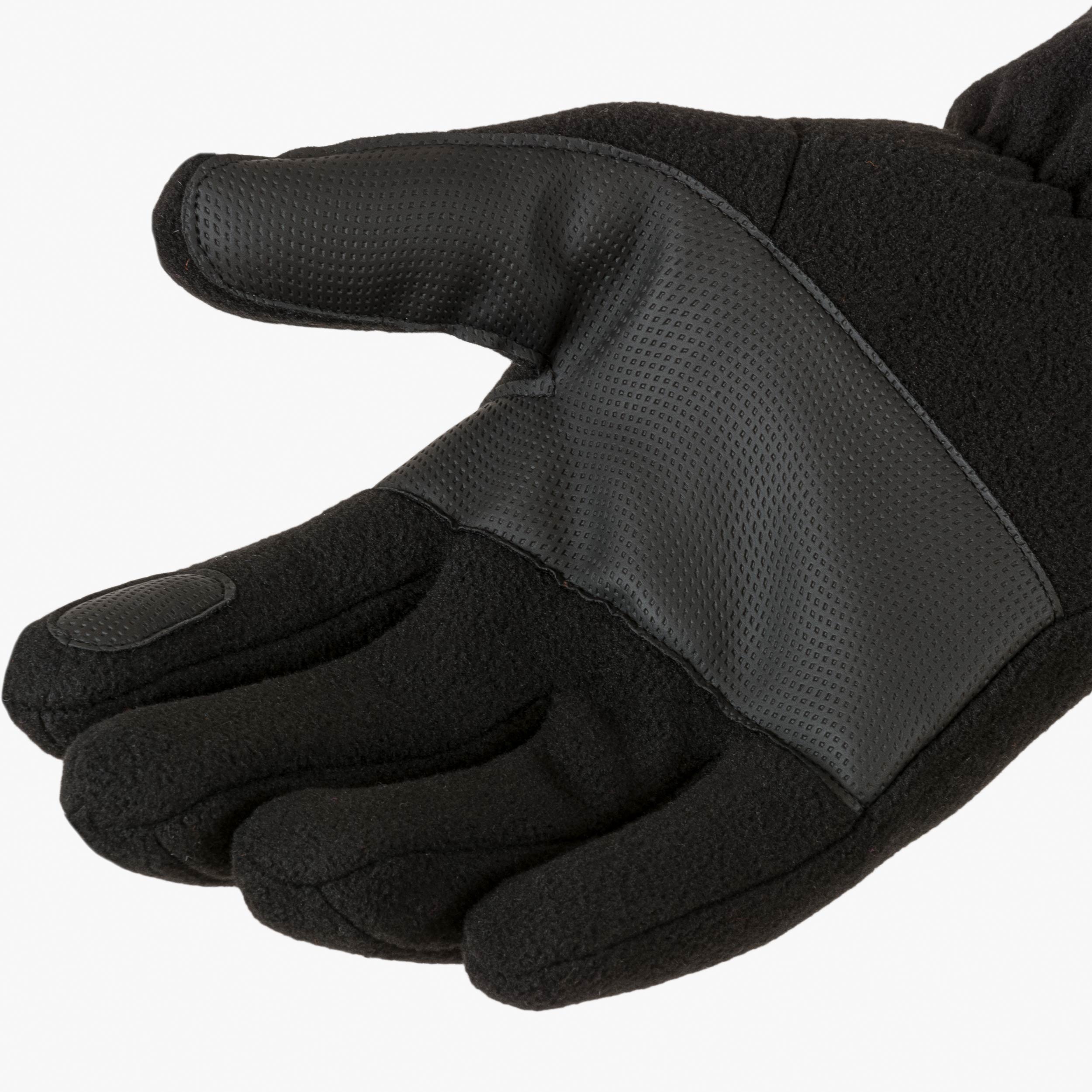 Highlander Polar Fleece guanti pile neri grip palmo